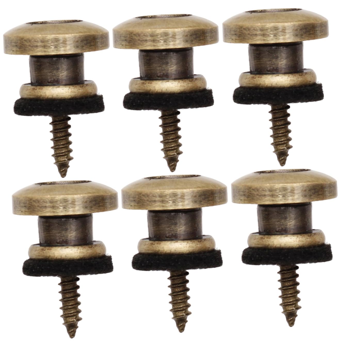 Yardwe 6pcs Guitar Strap Lock Button Pin for Schaller Acoustic Electric Bass Guitar