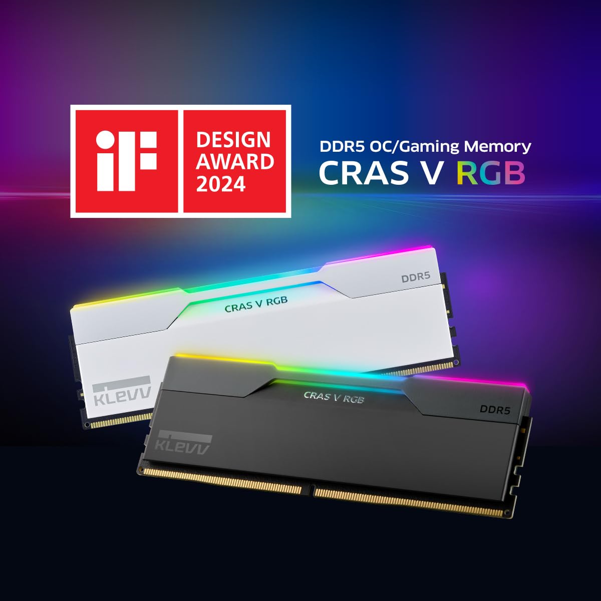 Klevv Cras V Rgb Ddr5 32Gb (2X16Gb) 6400Mhz Cl32 A Die 1.35V Gaming Desktop Ram Memory Sk Hynix Chip Xmp 3.0 / Amd Expo Ready