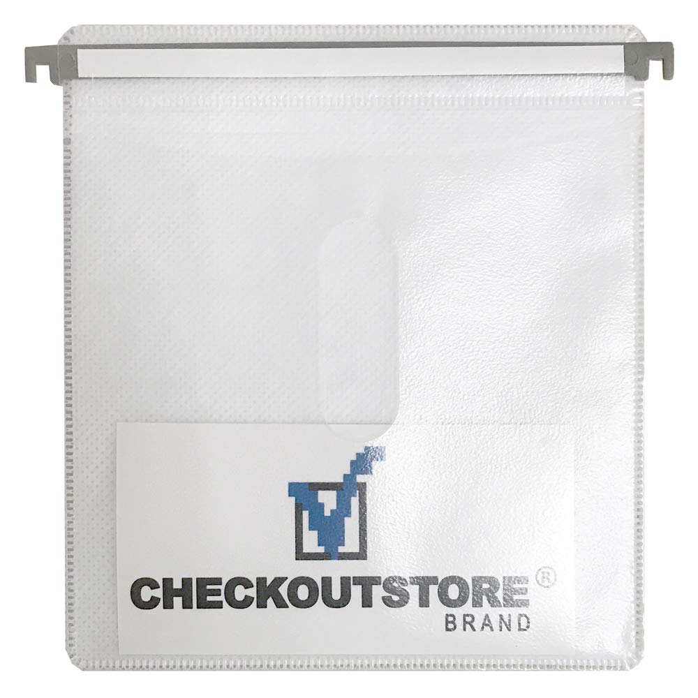 CheckOutStore (300) CD Double-sided Refill Plastic Hanging Sleeve (White)