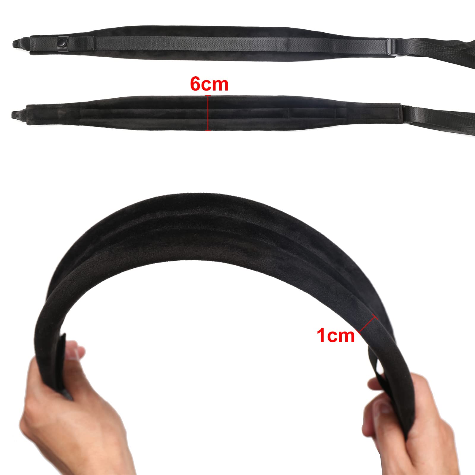 Rayzm Accordion Harness Straps, Adjustable Shoulder Belts Straps For Accordions, 6Cm Wide * 1Cm Thick Super Soft Velvet For Comf