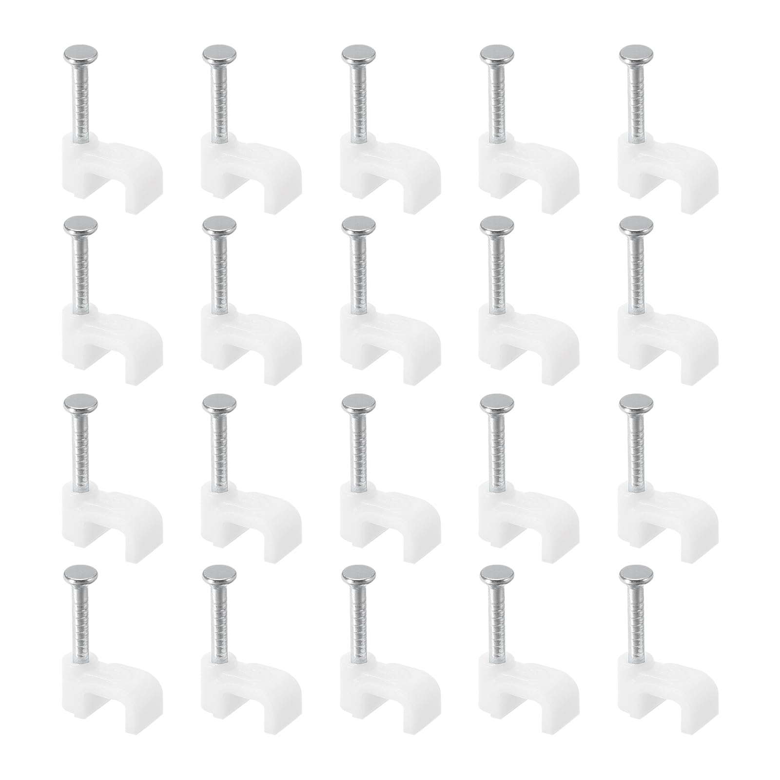 Uxcell Cable Clips, 100Pcs 5Mm Nail In Cable Clips Circle Cable Clamps Cable Tacks Cord Clips Wire Holder For Cords Management