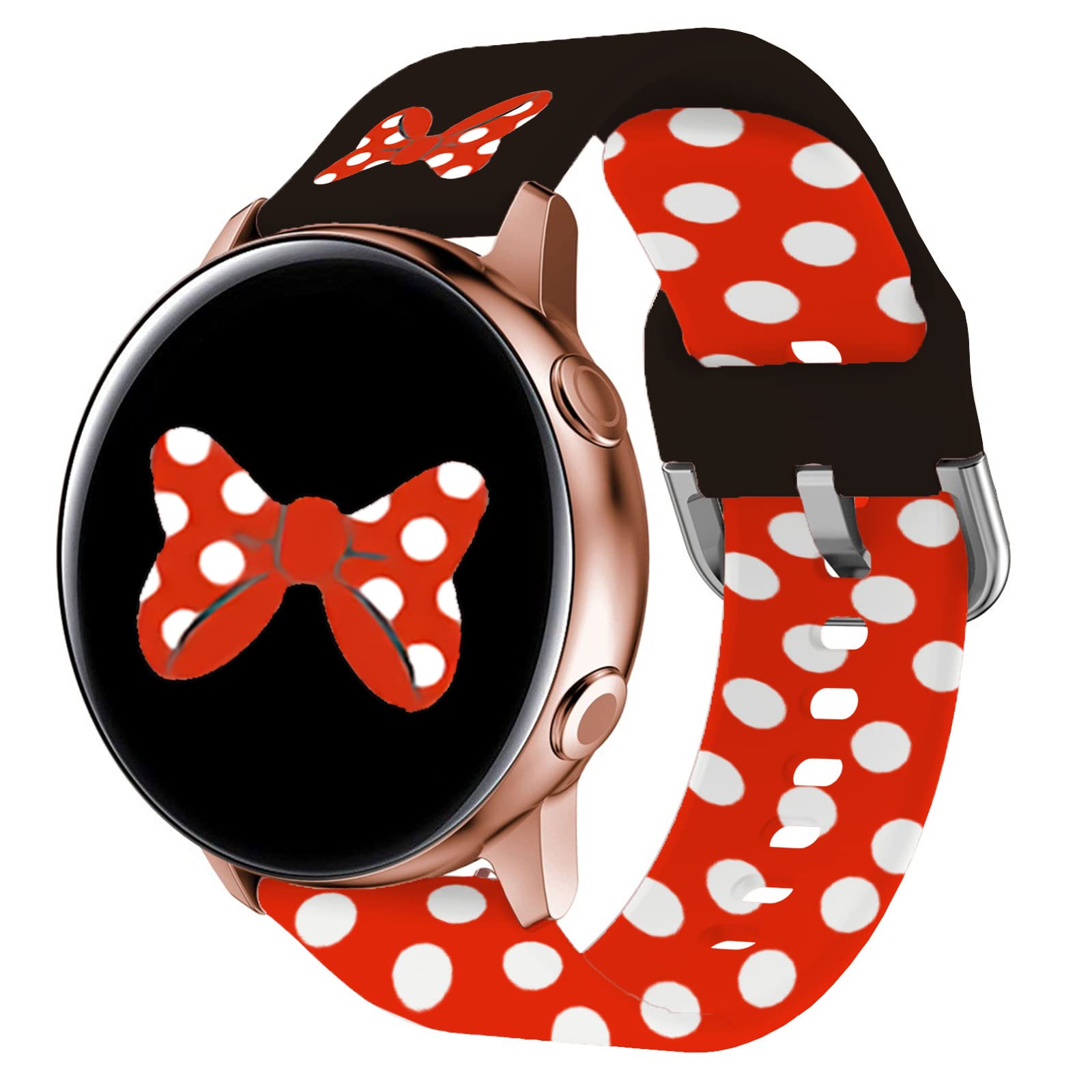 Watch Bands Compatible With Samsung Galaxy Watch 4 3 Classic Band 40Mm 44Mm 42Mm 46Mm Galaxy Active 2, Cartoon Mouse Bow Knot Pr