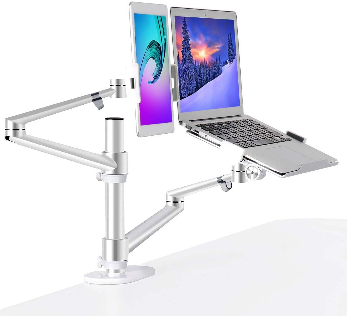MagicHold Adjustable 3 in 1 Stand for Laptop, Monitor, Tablet, 360 Rotating, Height Adjustable, VESA Standard