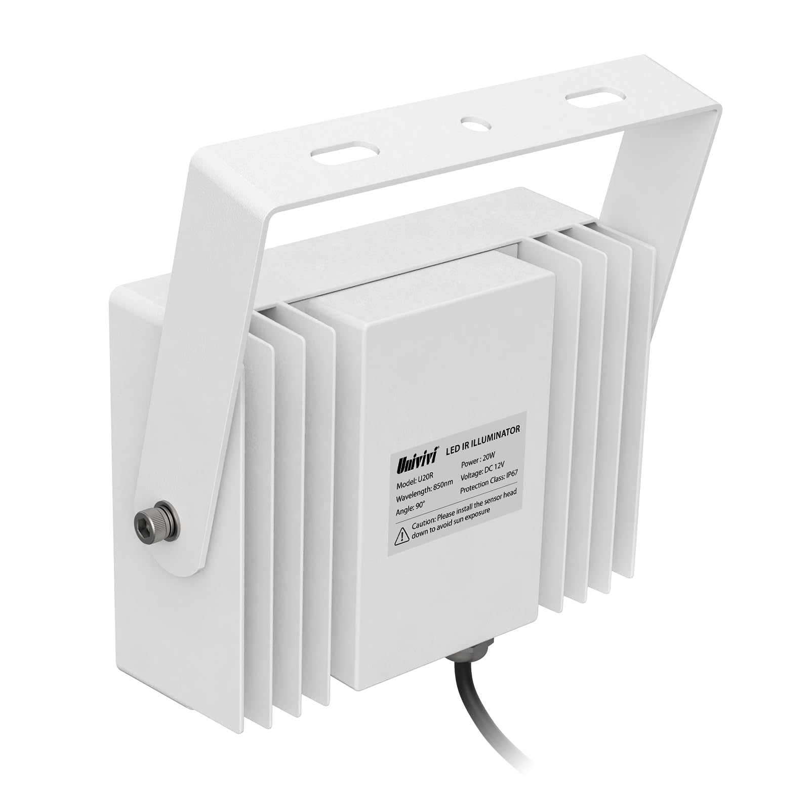 Univivi Ir Illuminators 20 Leds 850Nm Long Range Illuminator 90 Degree Wide Angle Infrared Flood Light Ip67 Waterproof For Secur