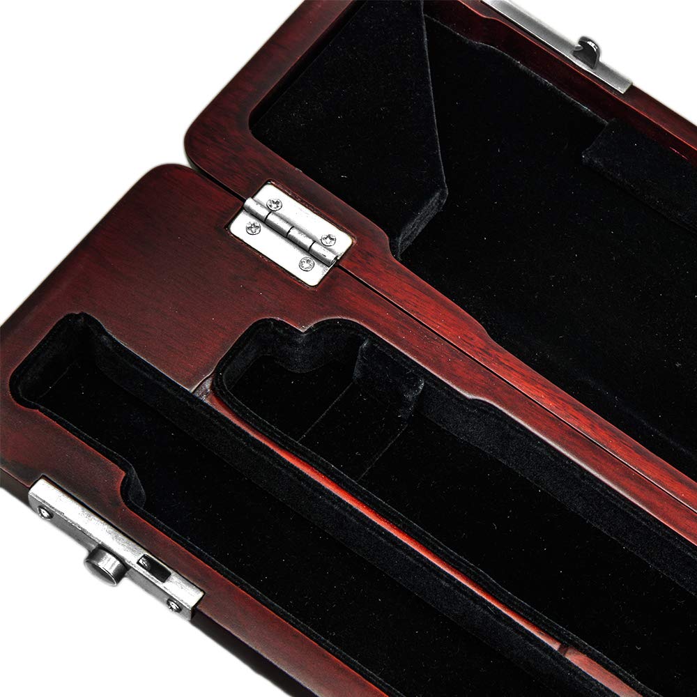 Paititi Mahogany Wood C Foot Hard French Style High Quliaty 16 Hole Flute Case (Ptflhc601)