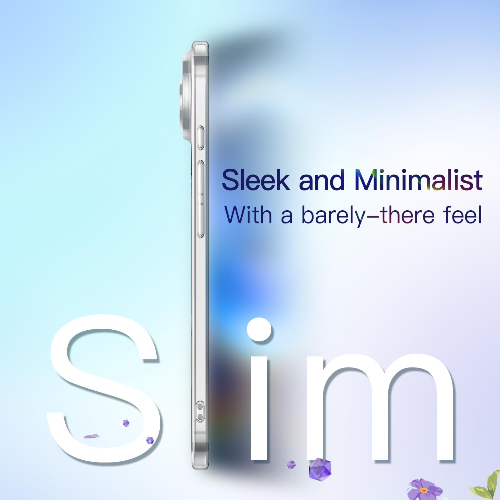 Jetech Magnetic Slim Case For Iphone 17 Air Compatible With Magsafe, Camera Lens Full Protection, Ultra-Thin Lightweight Clear M