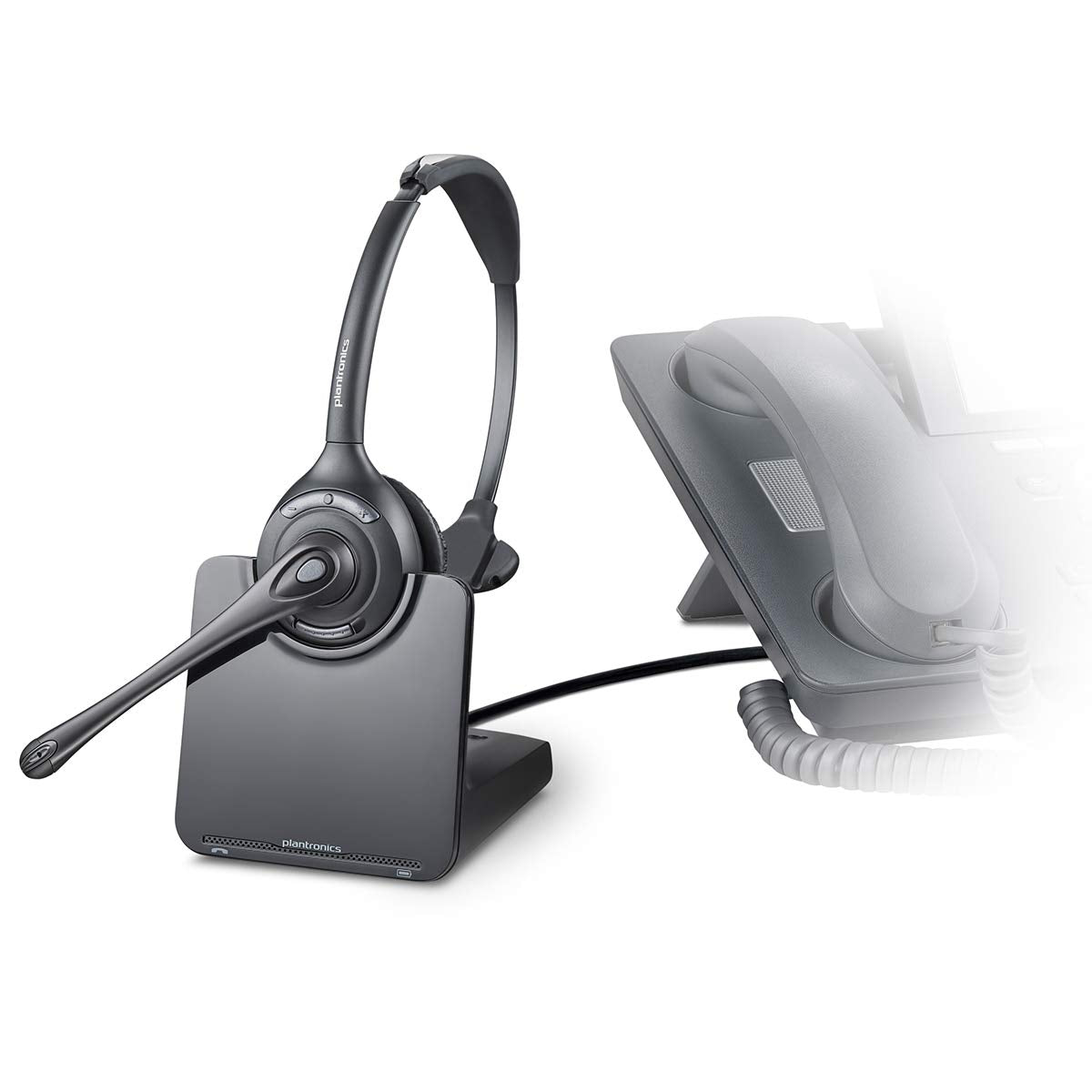 Poly - Cs510 Support Convertible Wireless Headset (Plantronics) - Over-The-Head One Ear/Monaural Headset - Dect 6.0 - Connects T