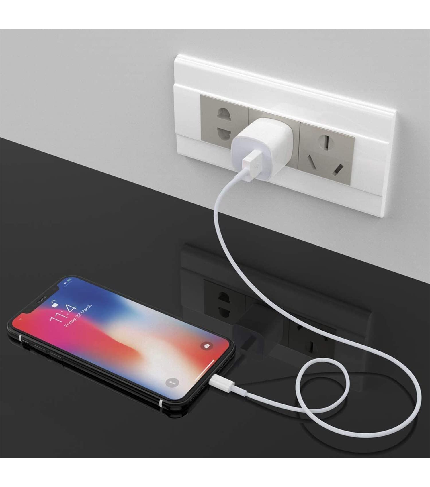 Usb Wall Charger Gkw Block Phone Charging Box Travel Plug Cube 2 Pack 5W Power Adapter For Iphone 14/13/12/11/10/8/7/6S/6/Se/Xs/