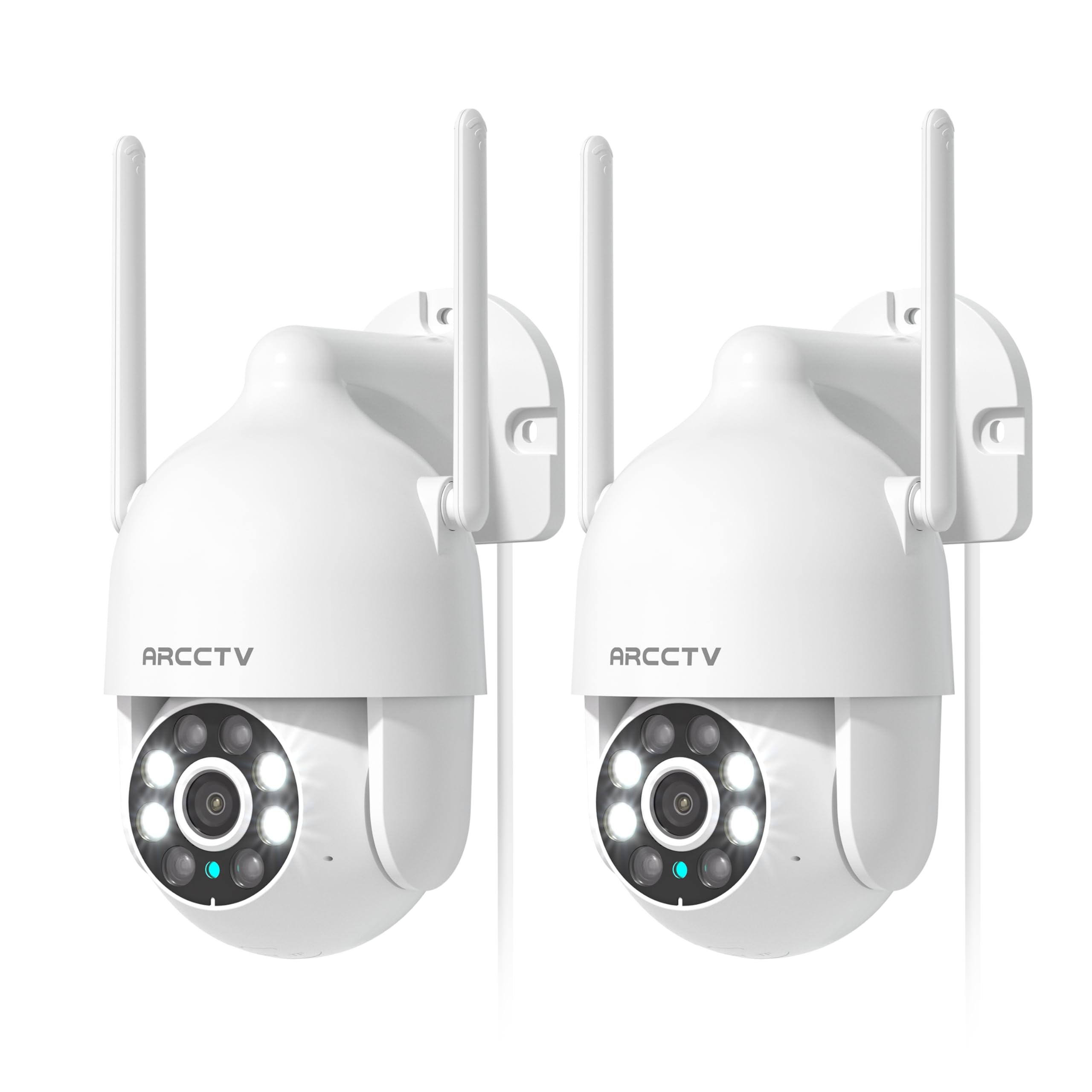 ARCCTV 2K Security Cameras Outdoor, 360Pan-Tilt View 2.4G/5G WiFi Security Camera with Motion Tracking, Spotlight & Siren, 2-Way