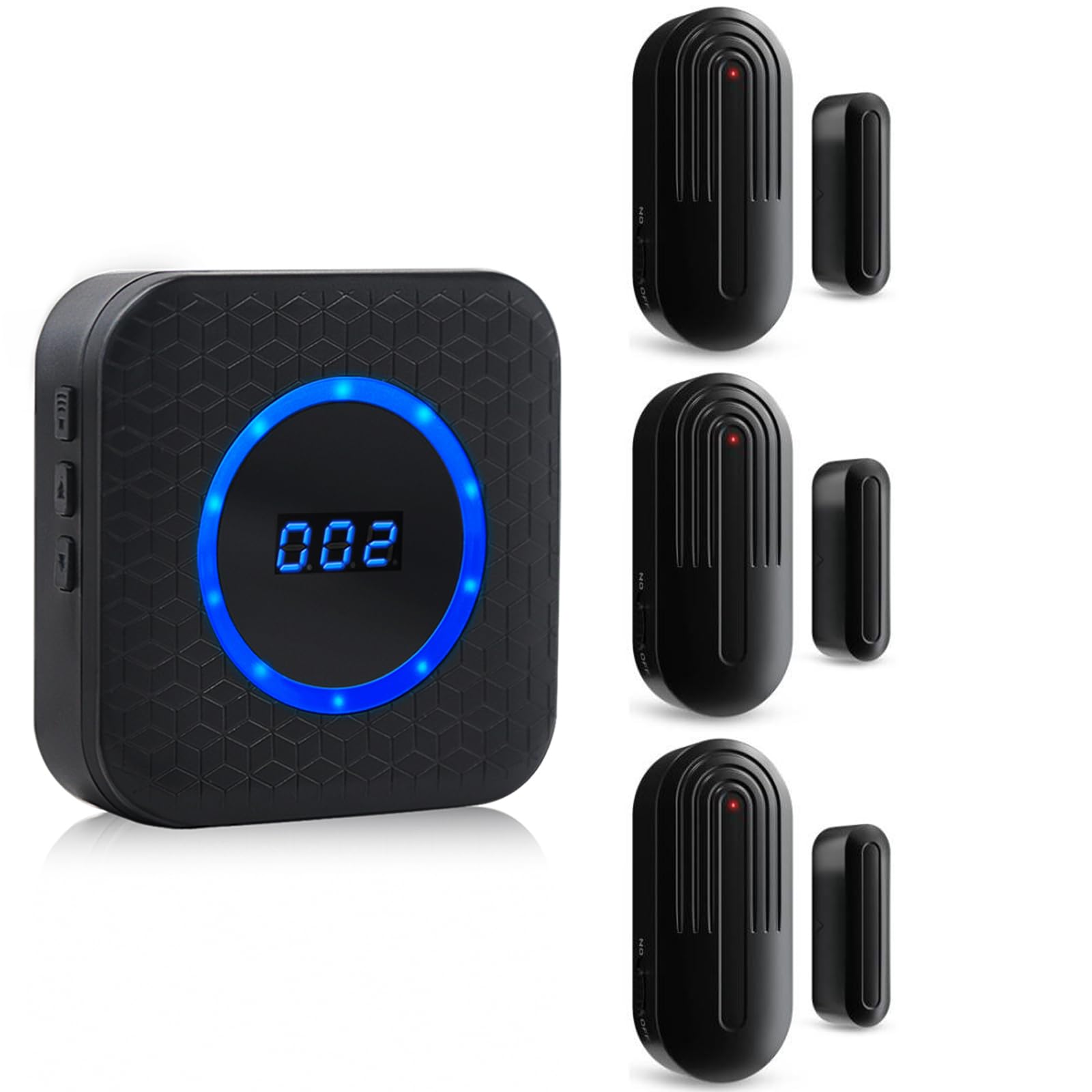 Door Chime Sanjie Door Alarms When Opened For Home Office Business Door Entry Chime With 800Ft Range 5 Volume Levels 55 Ringtone