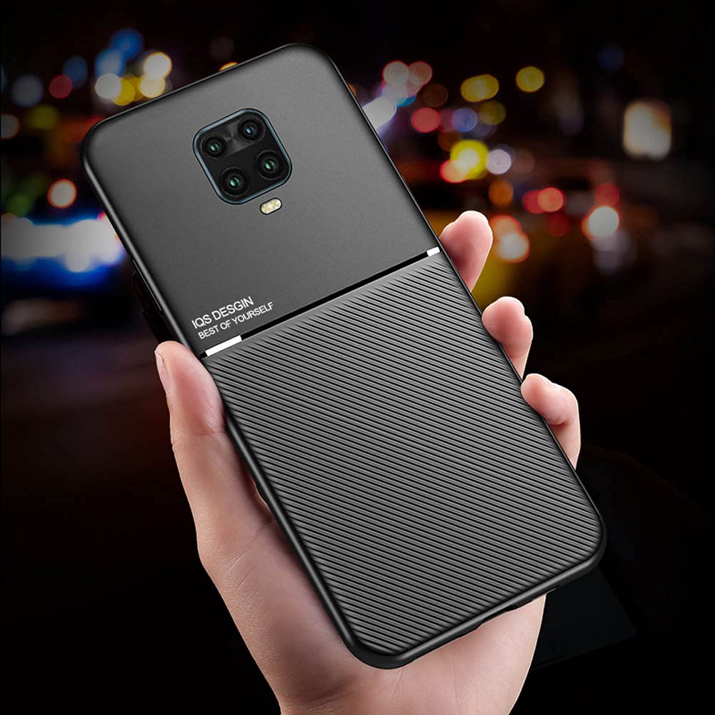 Kepuch Mowen Case Cover Bumper Built In Metal Plate For Poco M2 Pro, Xiaomi Redmi Note 9S/Note 9 Pro/Note 9 Pro Max   Black