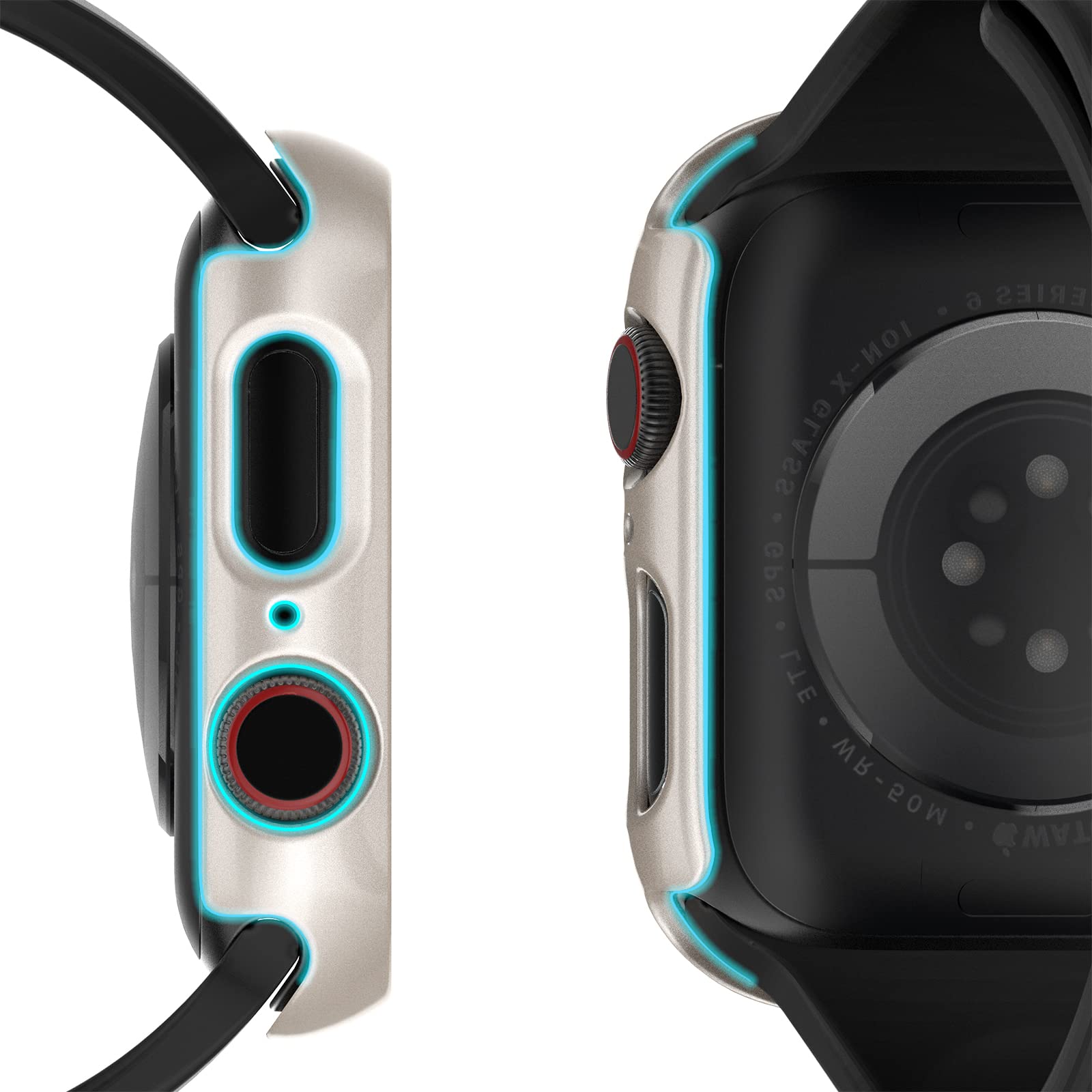 Landhoo 6 Pack Case For Apple Watch Series 3/2/1 38Mm Tempered Glass Screen Protector, Hard Pc Ultra Thin Scratch Resistant Full