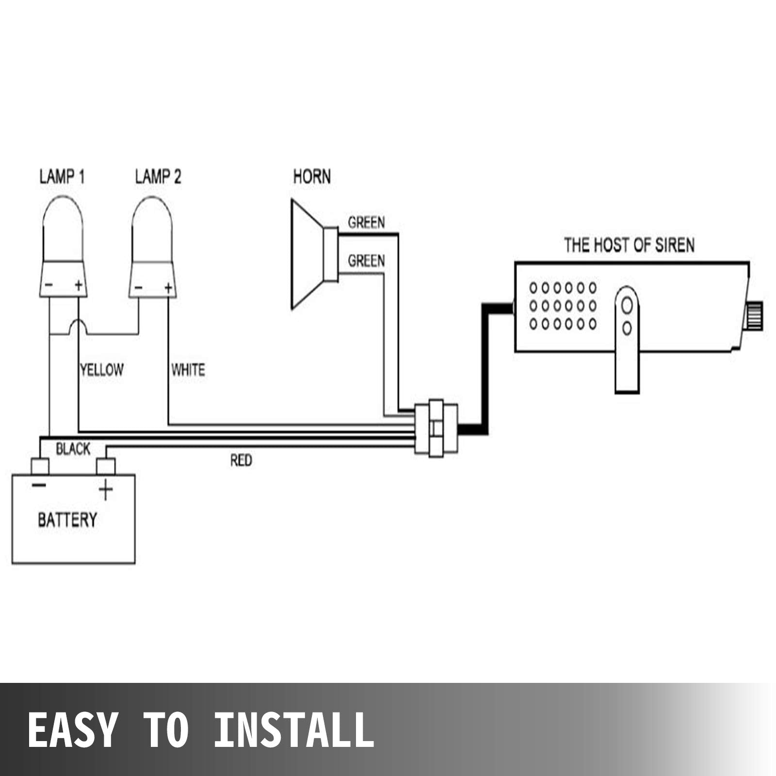 Mophorn 200W Siren Bundle 8 Tones Emergency Warning Siren With Pa Speaker Mic System Vehicle Siren Box Fit For Police, Ambulance, Fire Fighting And Engineer Vehicles