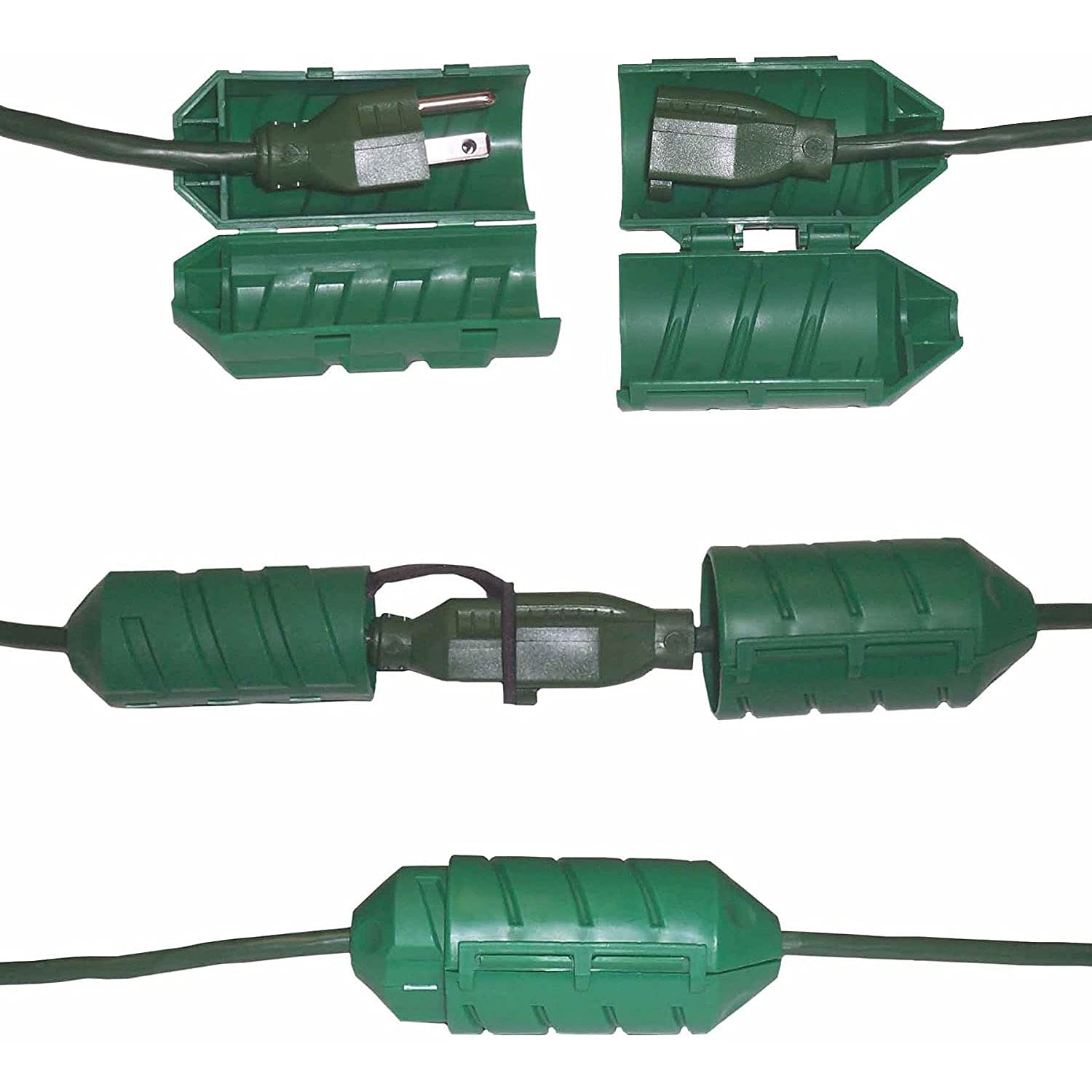 Farm Innovators Cc-2 Cord Connect Water-Tight Outdoor Lawn/Garden Power Tool Extension Cord Lock, Fits 12- To 18-Gauge Cords, Gr