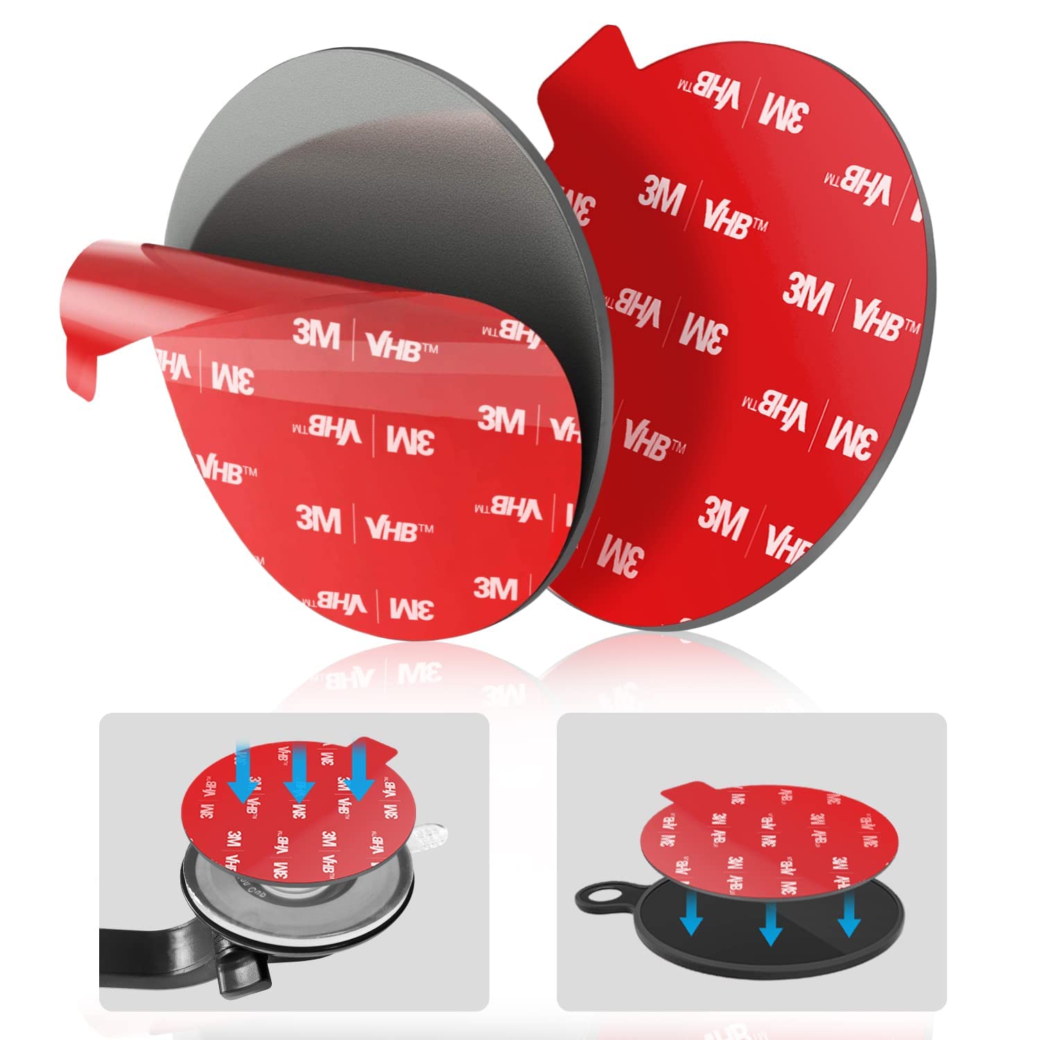 Volport Very Strong Sticky Adhesive, 2.76In/70Mm Dashboard Pad Mounting Disk Adhesive Replacement Kit, Double Sided Stickers For