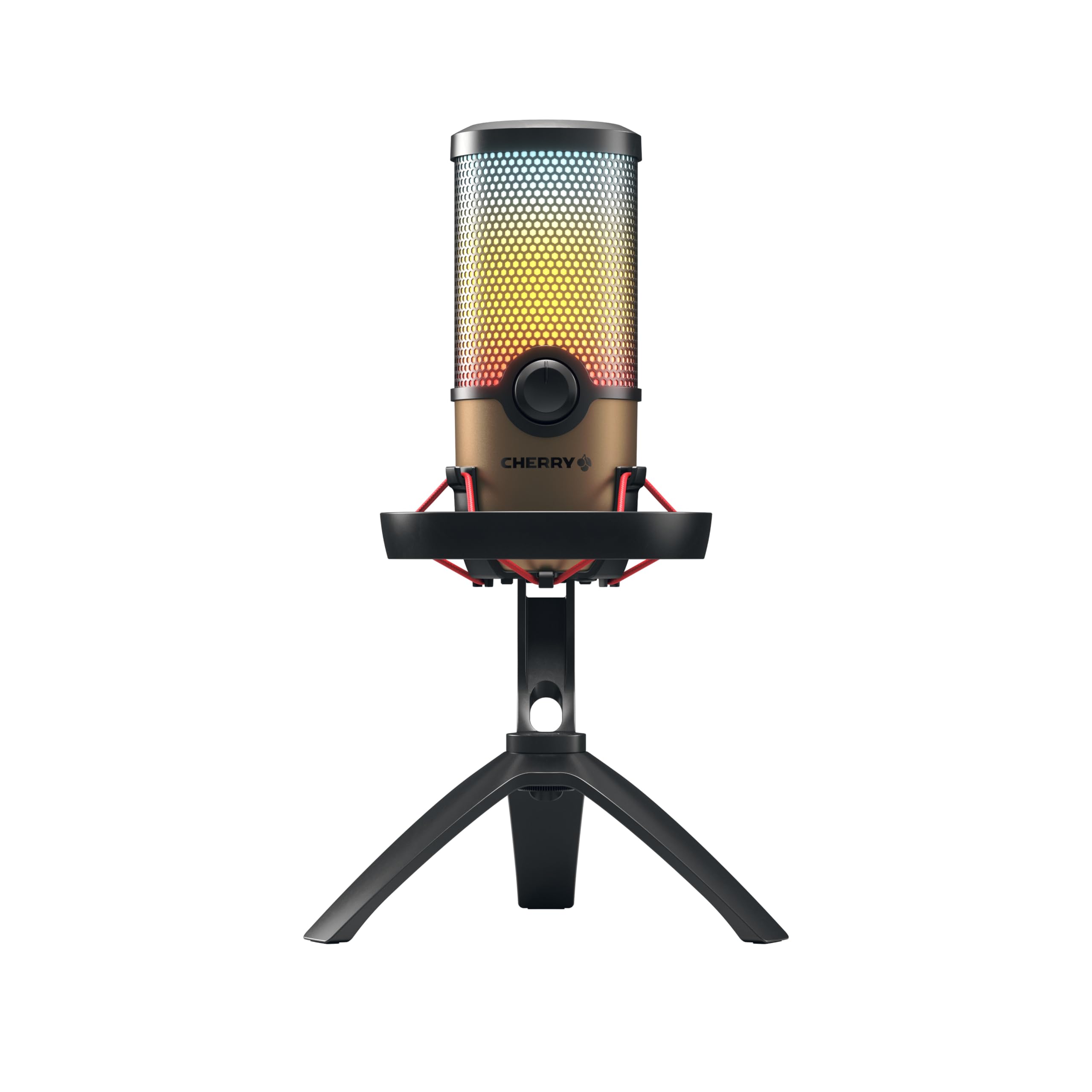 Cherry UM 9.0 PRO RGB, USB Microphone with RGB Lighting, for Gaming, Streaming, ASMR, 4 Directional Patterns, Compatible with PC