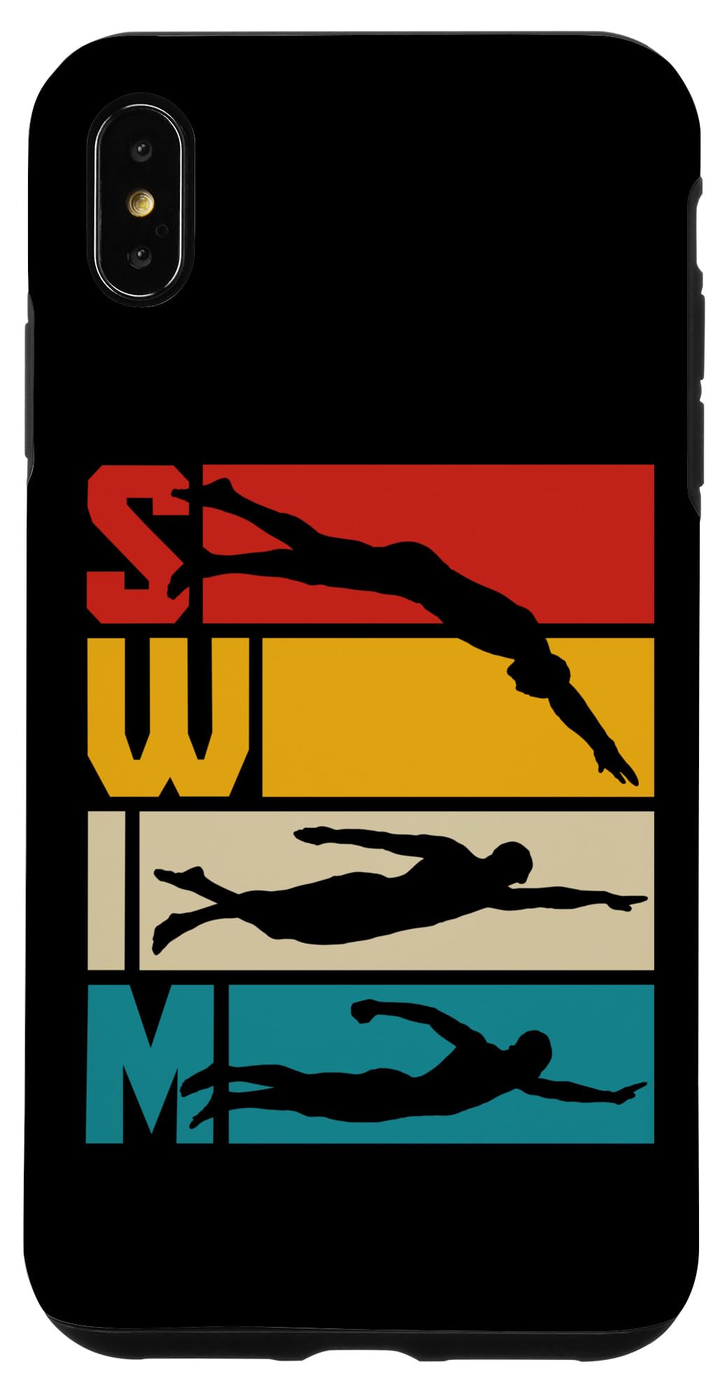 Iphone Xs Max Swim Swimming Vintage Retro Swimmer Case