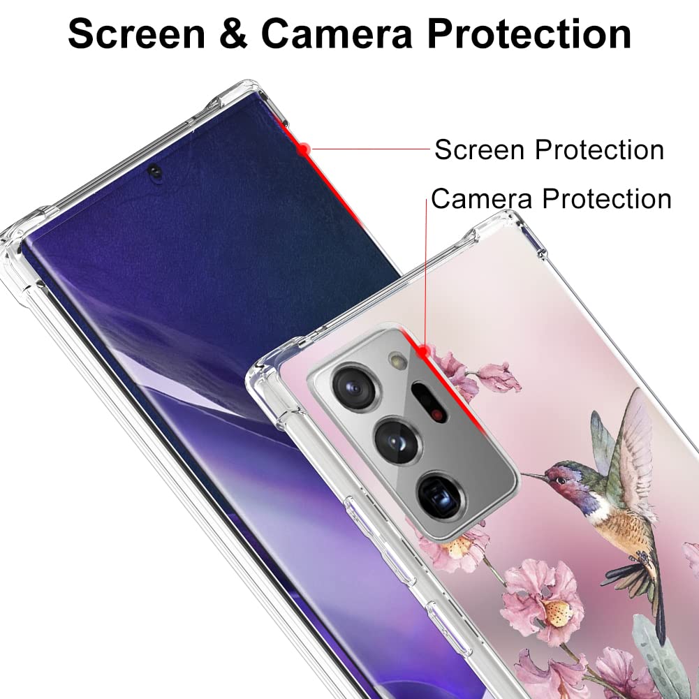 Ook Clear Case Compatible With Samsung Galaxy Note 20 Ultra, Marble Pattern Flexible Tpu Shockproof Anti Scratch Bumper Transpar