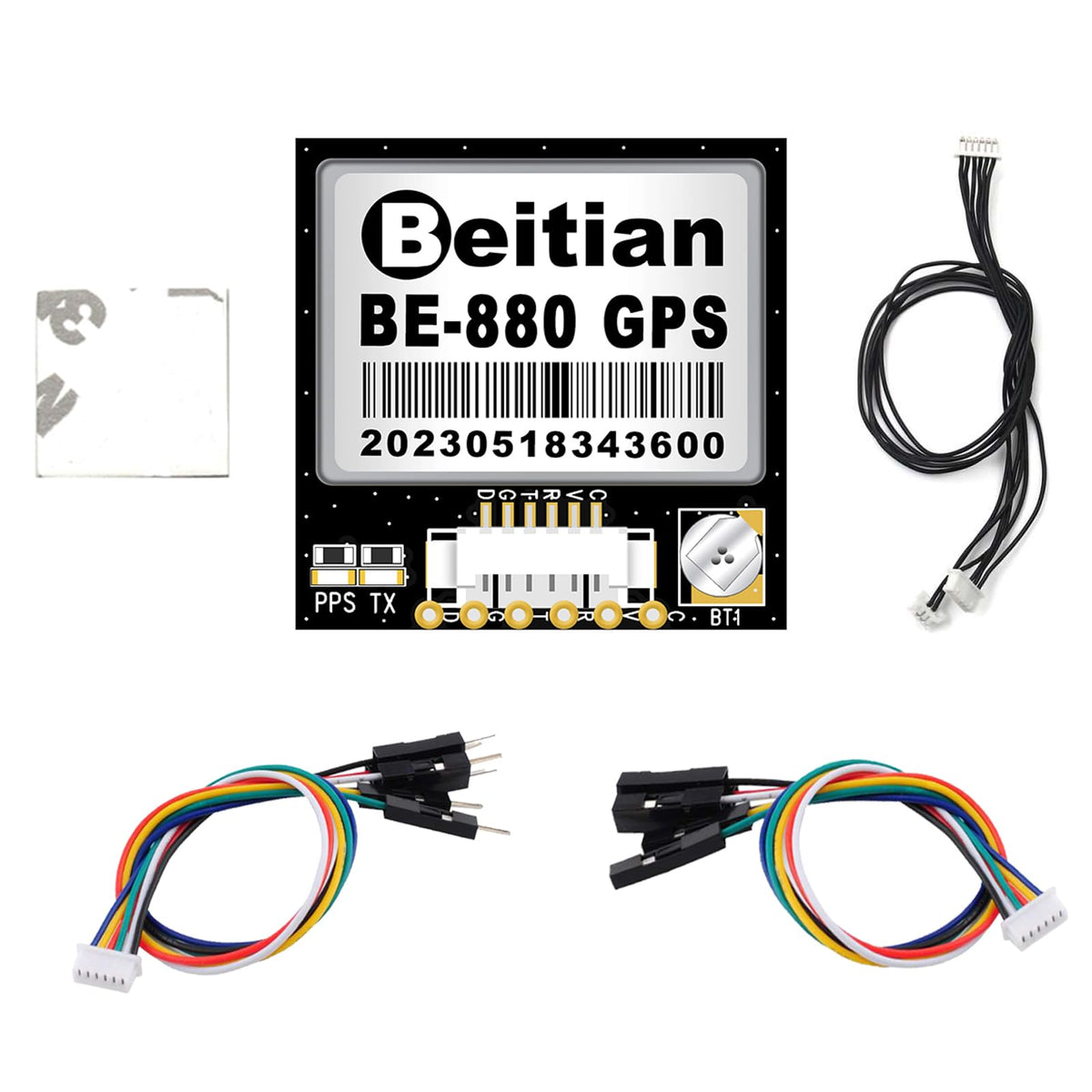 Geekstory BE-880 GPS Receiver Module with Flash HMC5883L Compass 10th Chip GPS Antenna TTL Level 38400bps for Arduino Aircraft Pixhawk APM Flight Controller