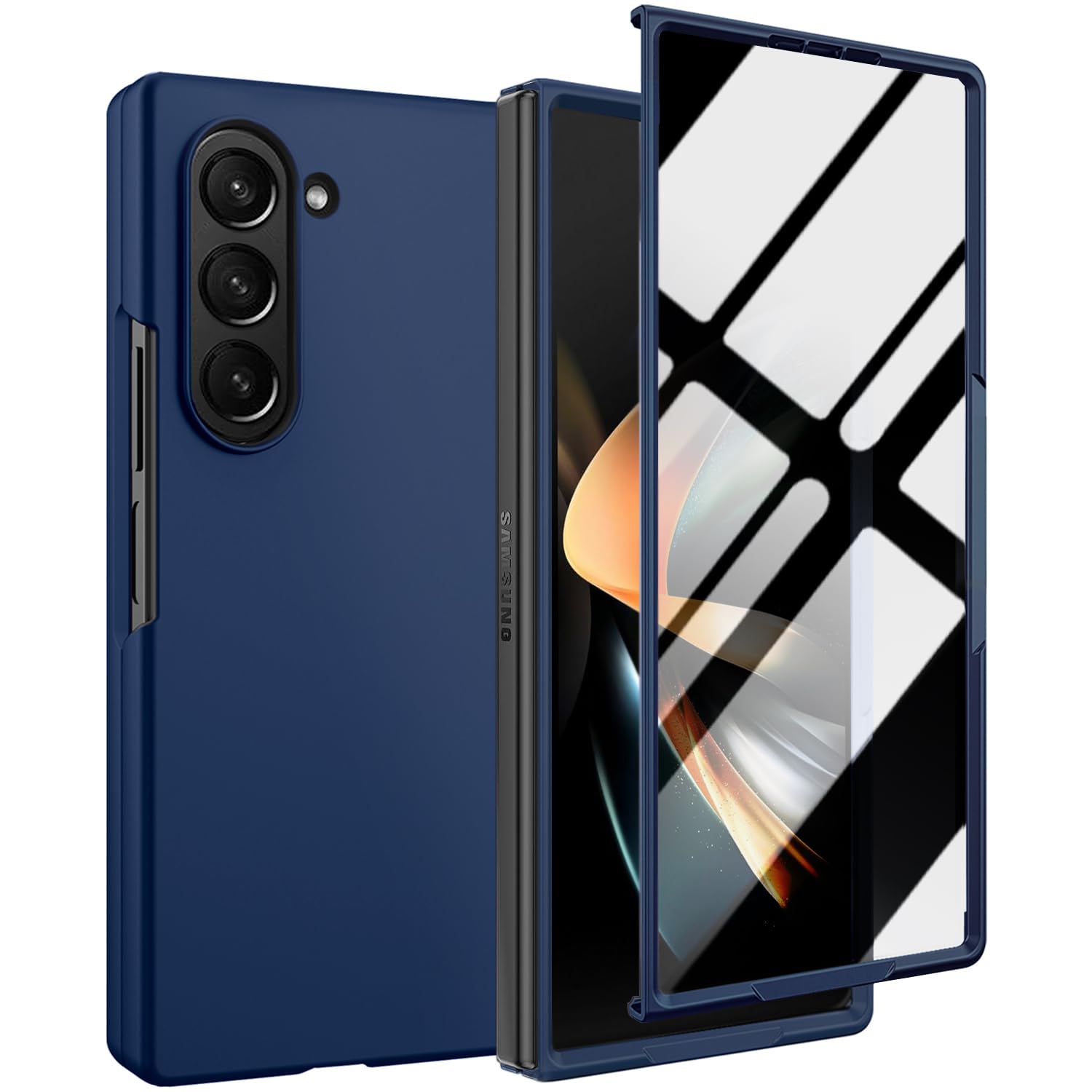 Kekboxq Z Fold 4 Privacy Case,For Galaxy Z Fold 4 Full Body Cover Built-In Anti Peeping Screen Protector,Hard Pc Ultra-Thin Shoc
