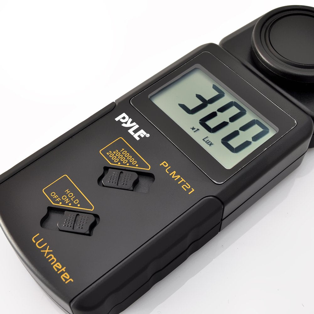 Pyle Plmt21 Handheld Lux Light Meter Photometer With 20000 Lux Range Per Second Sampling And Digital Display