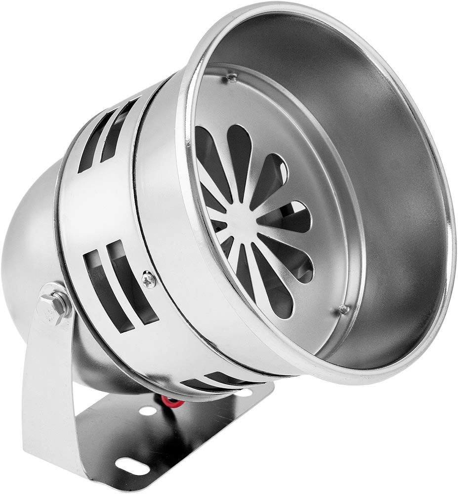 Vixen Horns Loud Electric Motor Driven Metal Alarm/Siren (Air Raid) 12V Chrome Plated Vxs4006C
