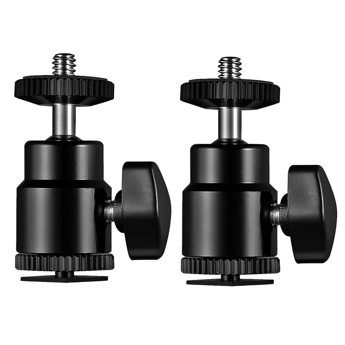 Slow Dolphin Camera Hot Shoe Mount 1/4' With 1/4' Screw Adapter For Cameras Camcorders Smartphone Microphone Gopro Led Video Light Video Monitor Tripod Monopod (2Pcs)