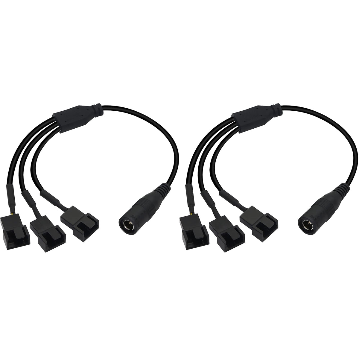 Pngknyocn 35Cm 5.5X2.1Mm Dc Plug To 3 X 3 Pin Or 4 Pin Computer Pc Case Fan Power Splitter Adapter Cable