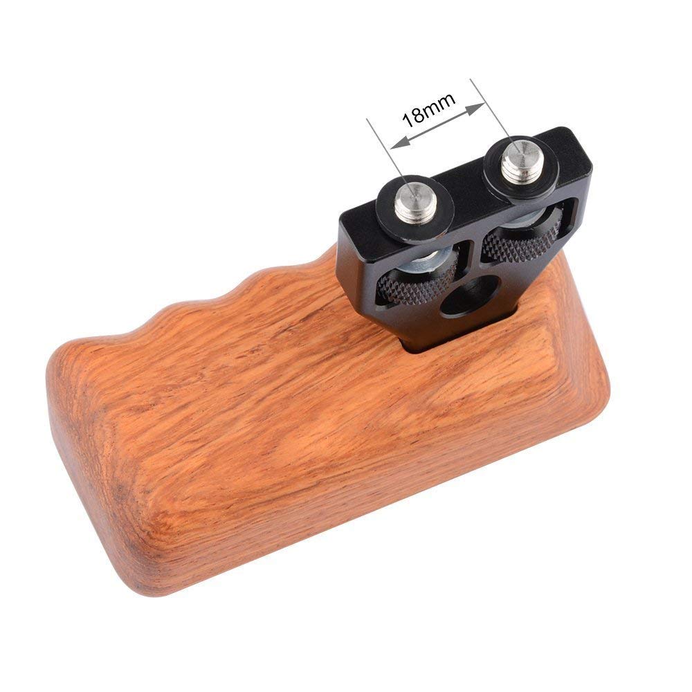 Camvate Dslr Wooden Handle For Right Grip Mount Support For Dv Video Cage Rig(Right Hand)   1476