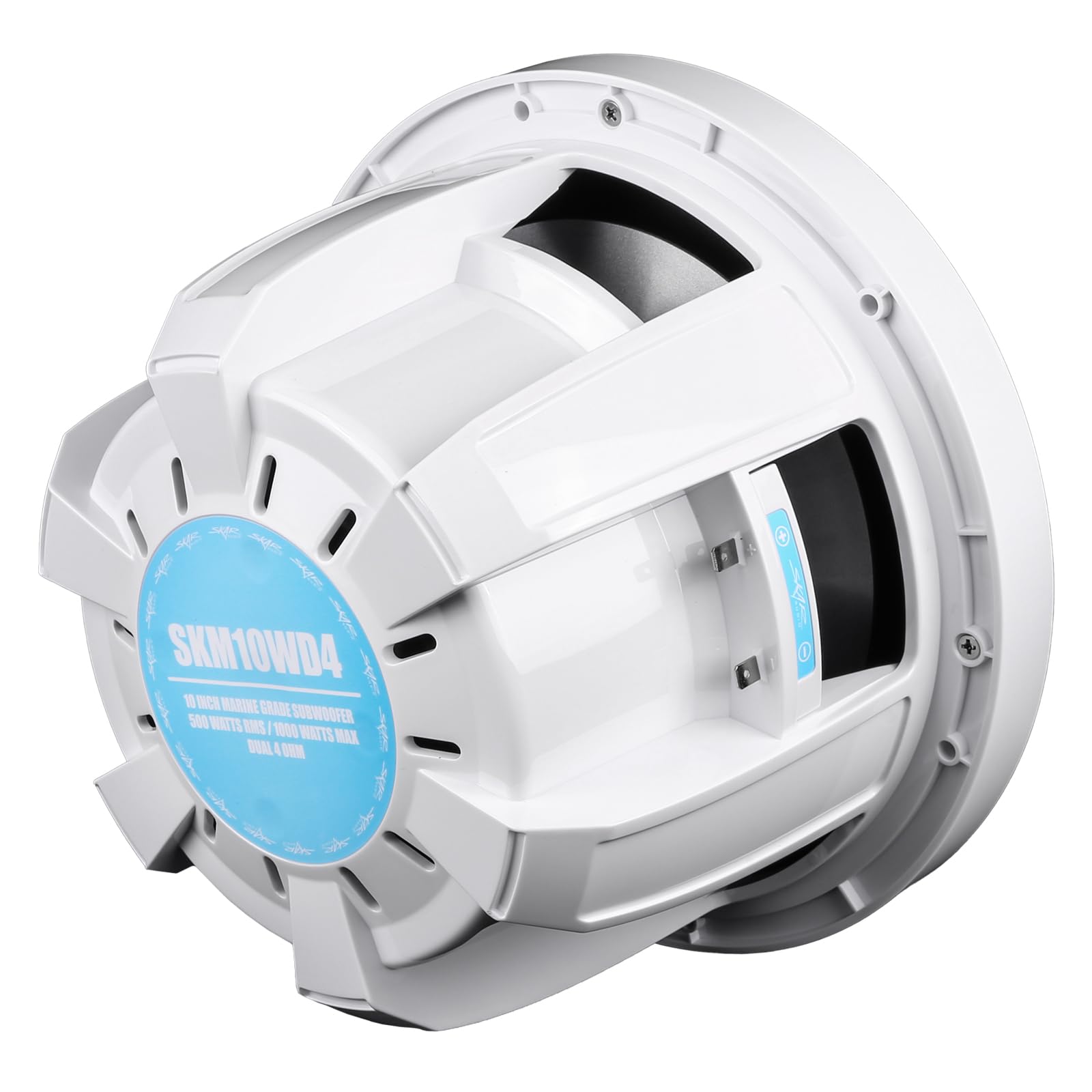 Skar Audio Skm10Wd4 10' 1000W Max Power Dual 4 Ohm Marine Subwoofer (White)