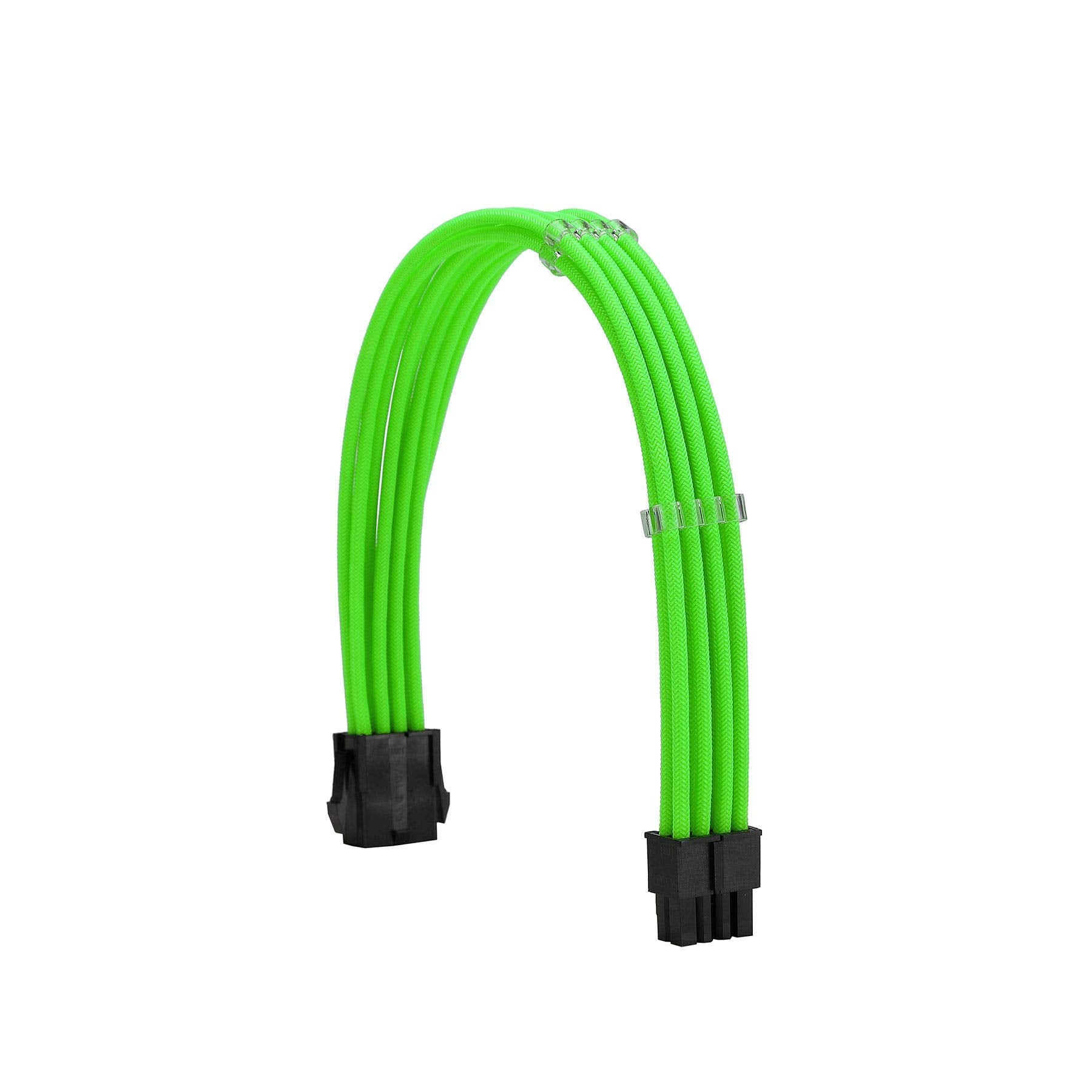 Formulamod Sleeve Extension Power Supply Cable Kit 18Awg Atx 24P+ Eps 8 P+Pci E8 P With Combs For Psu To Motherboard/Gpu (Green)