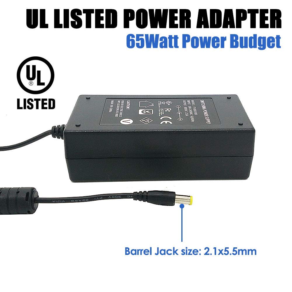 Icreatin 4 Ports Poe Injector Midspan, 48V65W Poe Switch Power Over Ethernet Supply For 4 Ip Camera, Voip Phones Or Access Points