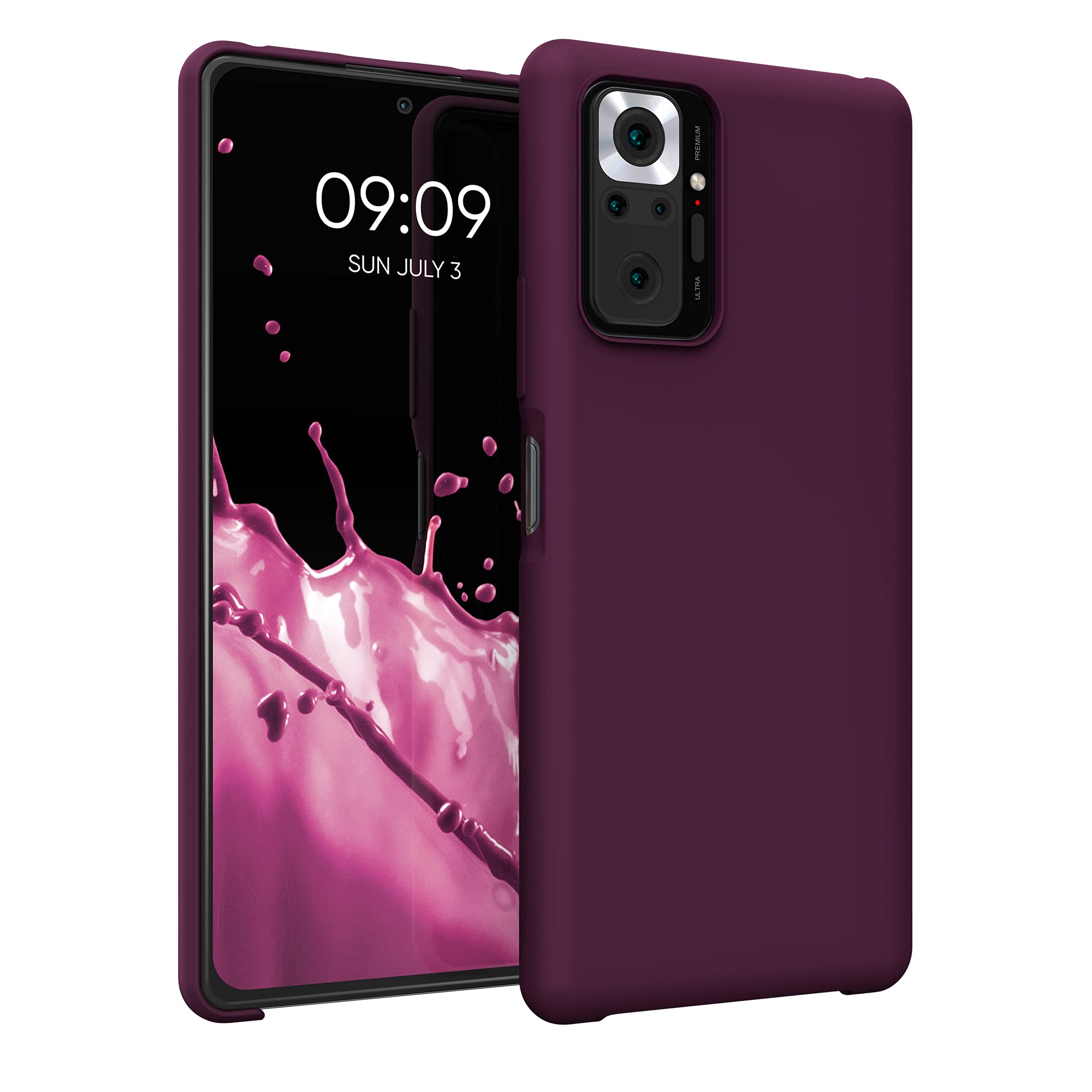 kwmobile Case Compatible with Xiaomi Redmi Note 10 Pro Case - TPU Silicone Phone Cover with Soft Finish - Bordeaux Violet