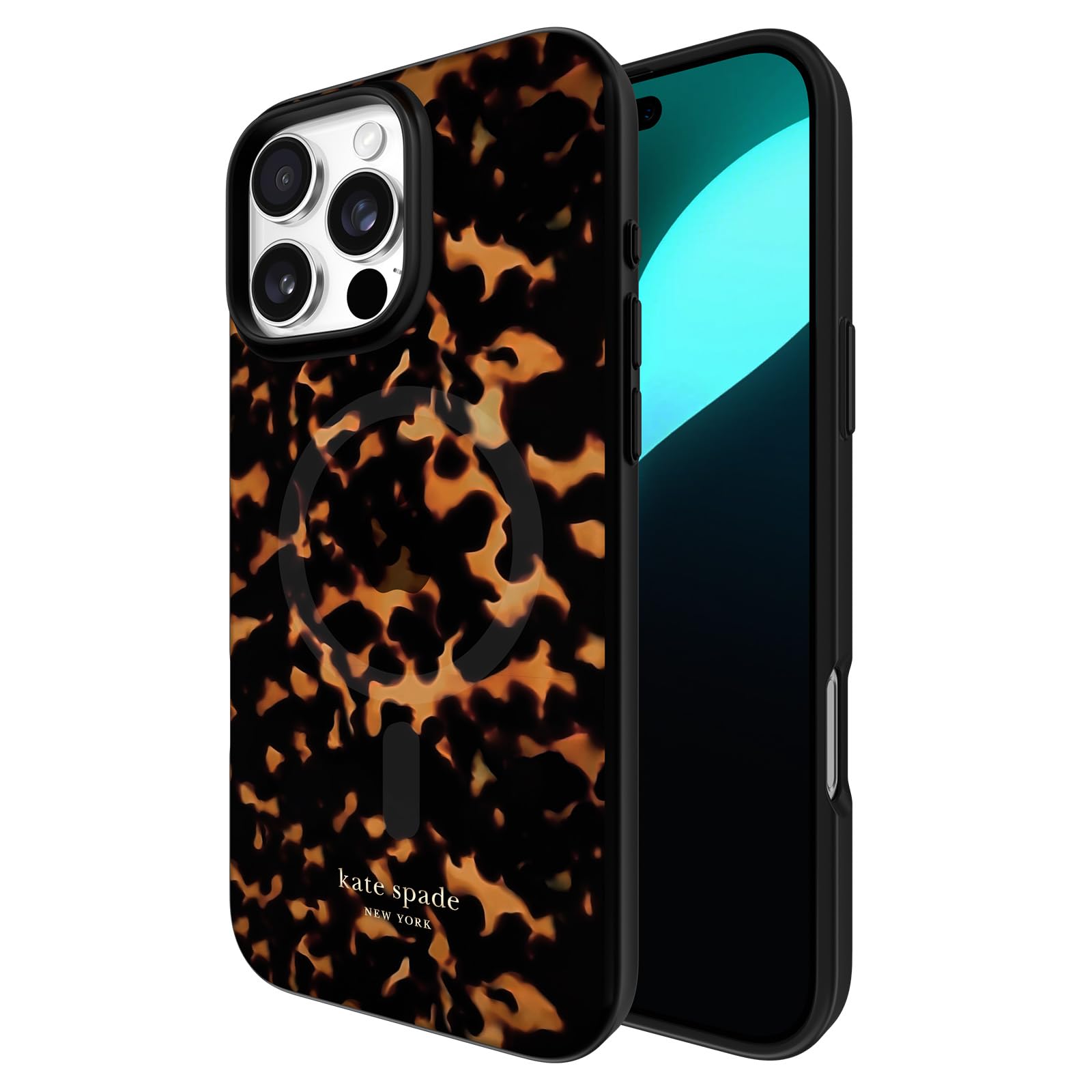 Kate Spade New York Iphone 16 Pro Max Case   Compatible With Magsafe   Designer Phone Case   Tortoise