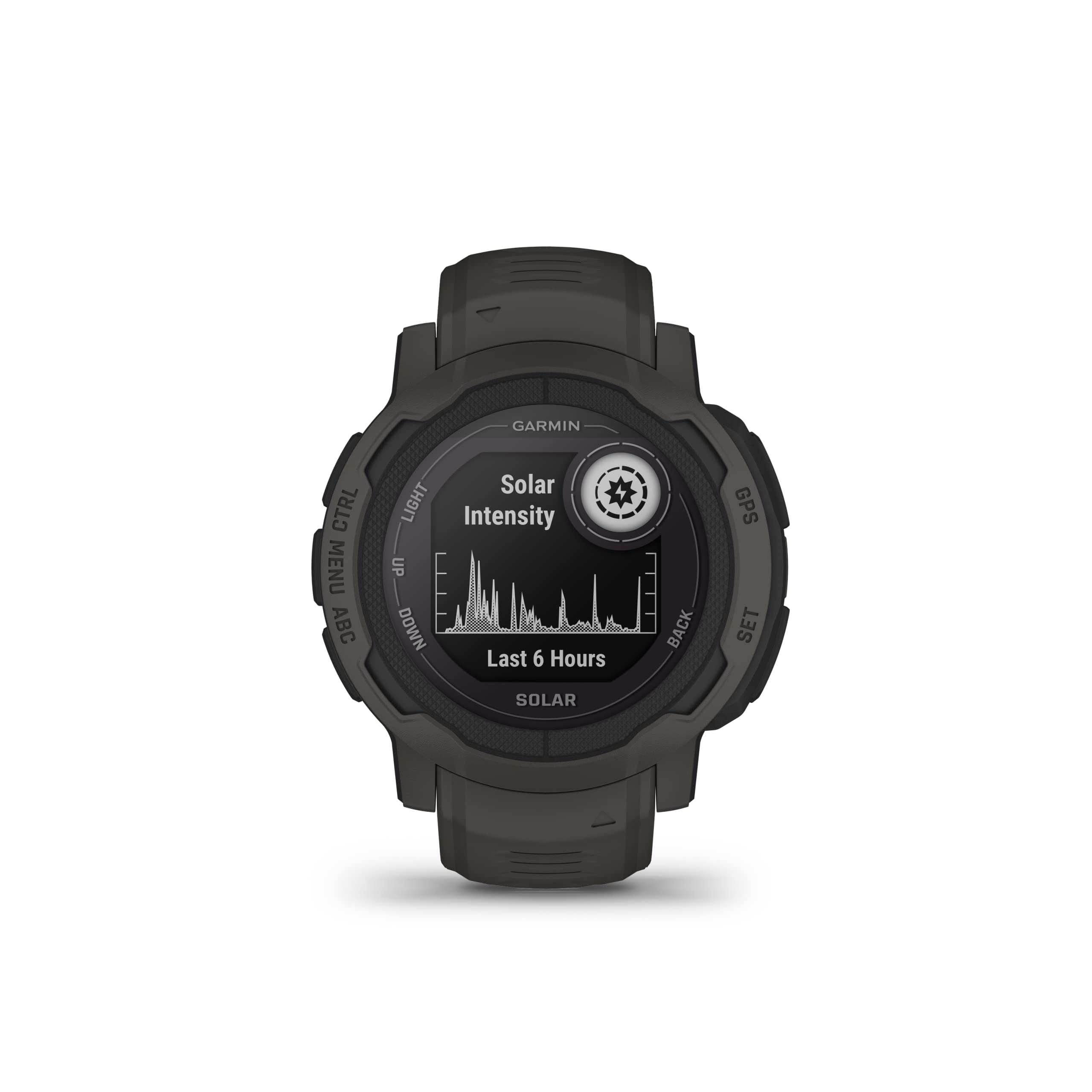 Garmin Instinct 2 Solar, Gps Outdoor Watch, Solar Charging Capabilities, Multi-Gnss Support, Tracbak Routing, Graphite