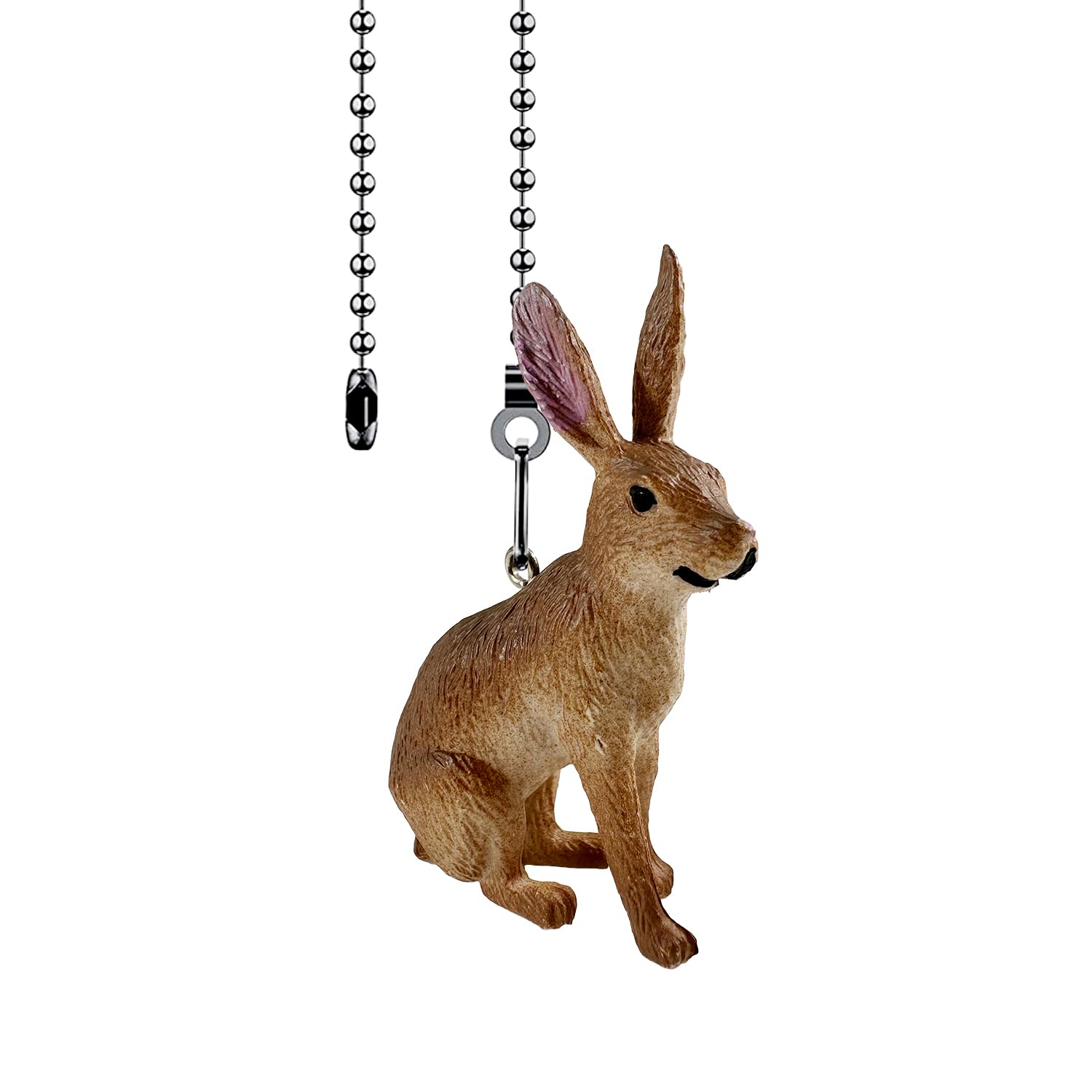 Dotlite Rabbit Ceiling Fan Pull Chain,Cute Realistic Easter Bunny Fan String Pulls Charm Extension Decorative,12In 3Mm Diameter