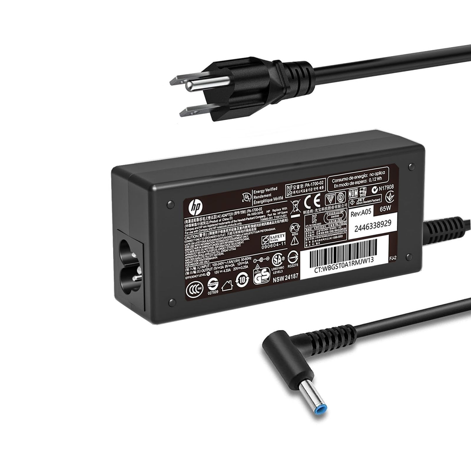 65W Laptop Charger Fit For Hp Pavilion X360 13 14 15 17,Hp Envy 13 15 17,Notebook 14 15,Hp Stream 11 13 14,15 F111Dx 15 F211Wm 1