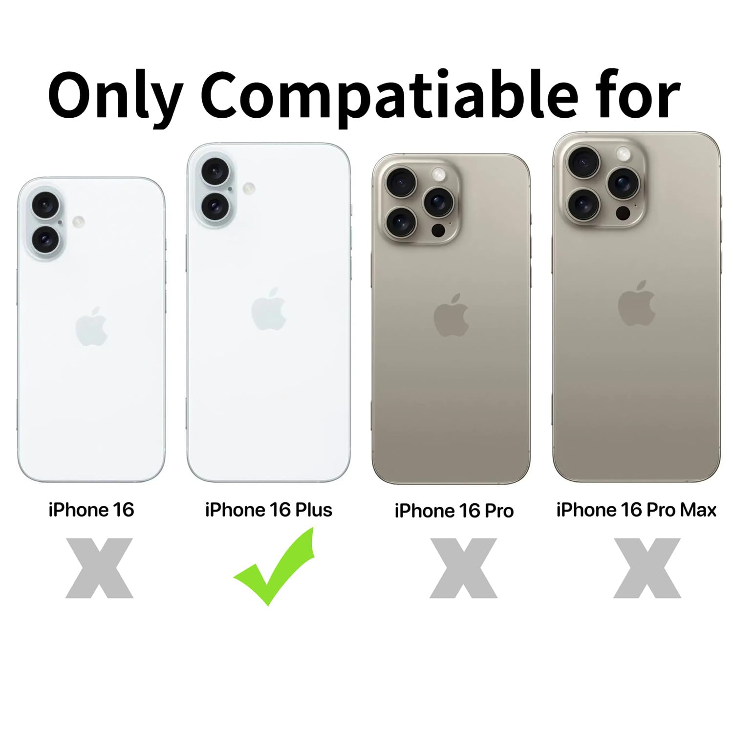 Tenoc Phone Case Compatible With Iphone 16 Plus, Clear Case Shockproof Protective Bumper Slim Cover For 6.7 Inch