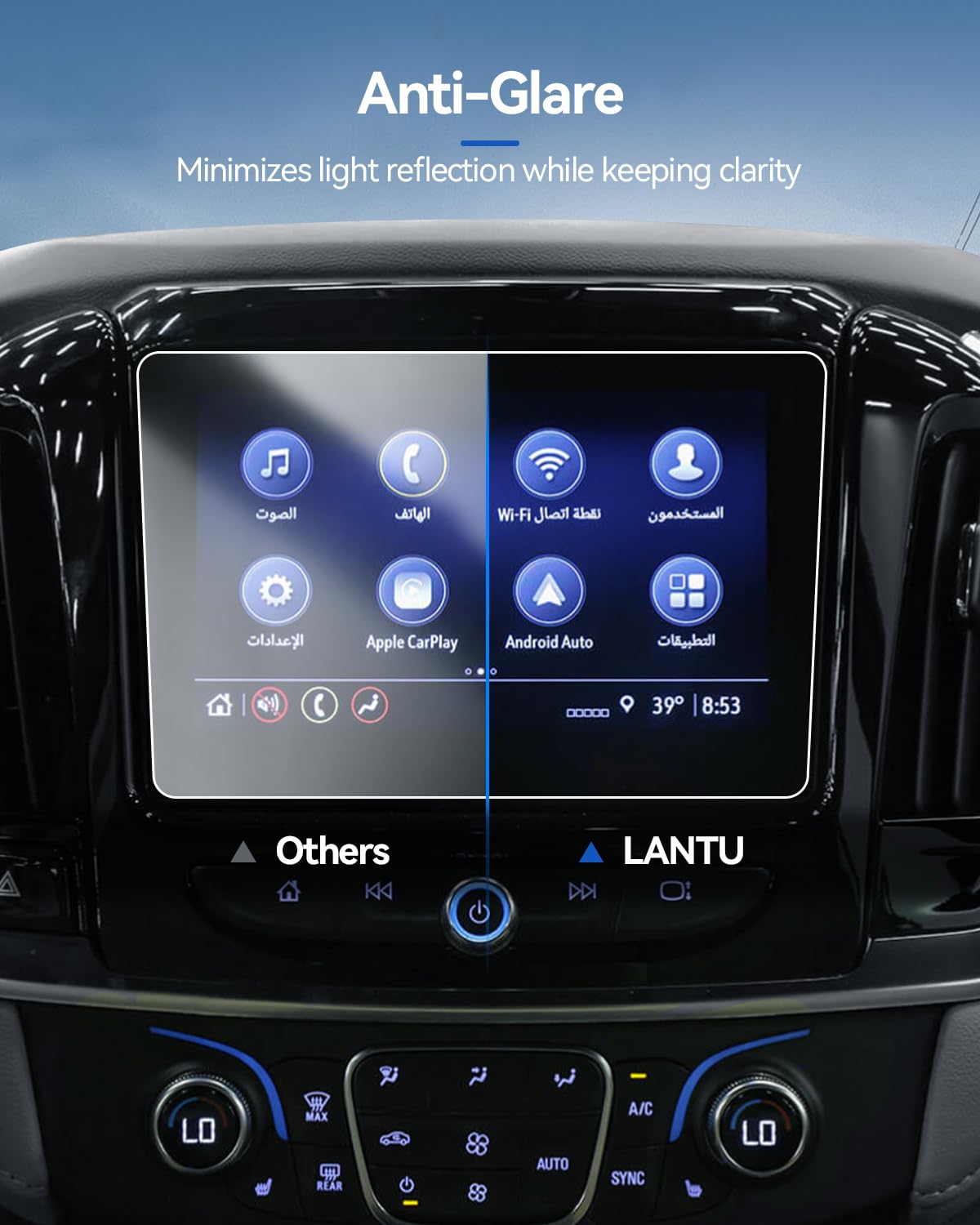 Lantu Car Screen Protector For 2023 2022 2021 2020 2019 2018 Chevrolet Traverse Accessories Navigation Touchscreen Protector Fil