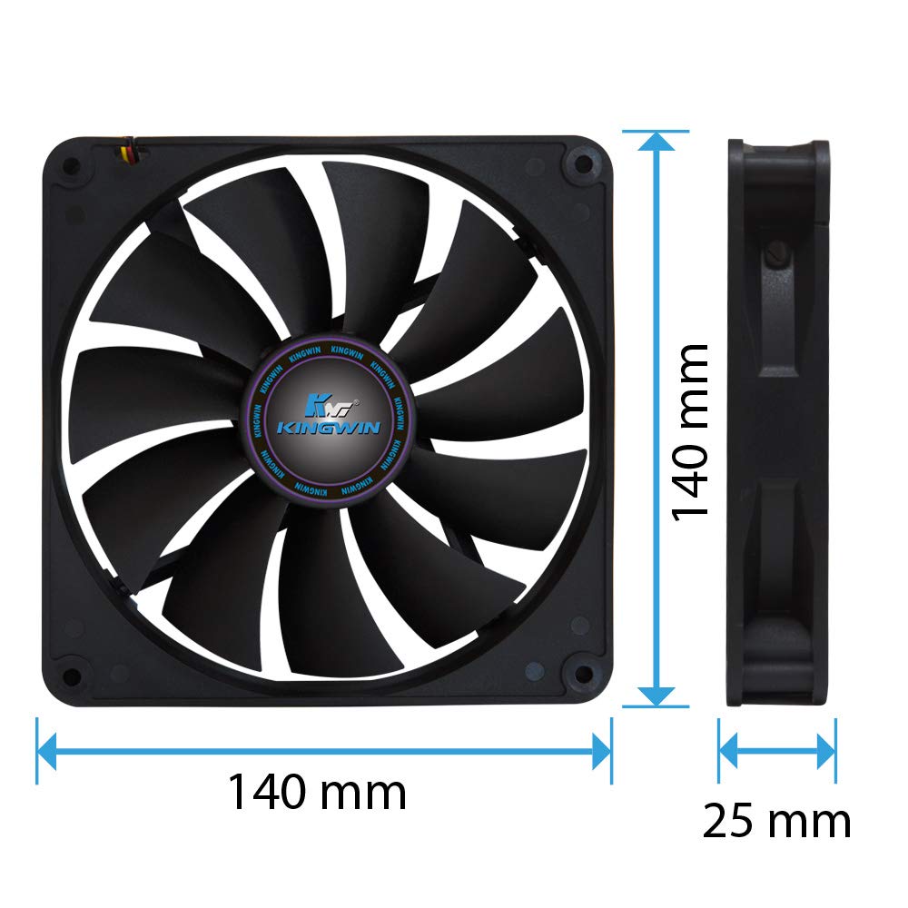 Kingwin 140Mm Silent Fan For Computer Cases, Mining Rig, Cpu Coolers, Computer Cooling Fan, Long Life Bearing, And Provide Excel