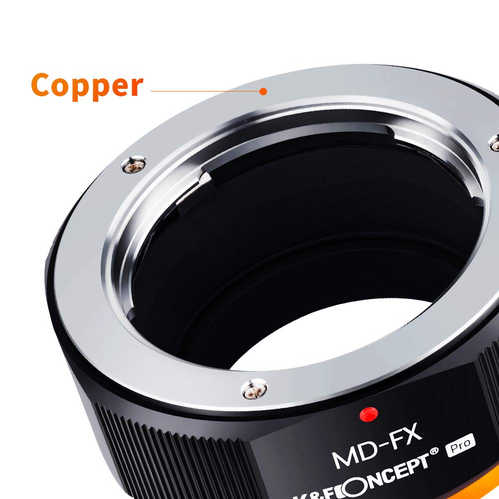 K&F Concept Md To Fx Lens Mount Adapter With Matting Varnish Design, Fits For Fuji Xt2 Xt20 Xe3 Xt1 X T2