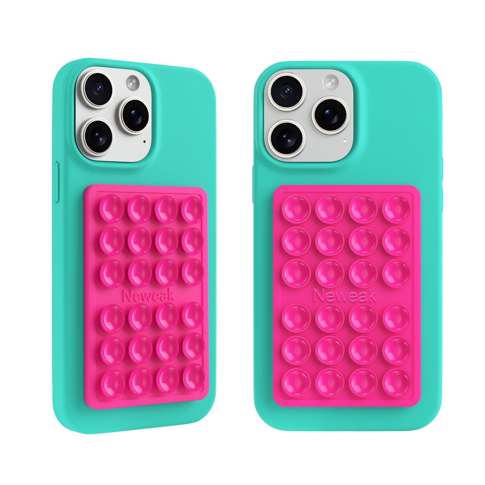 2 Pack Silicone Suction Phone Case Adhesive Mount, Silicone Octo Cup Buddy Sticky Holder For Iphone And Android, Hands-Free Grip