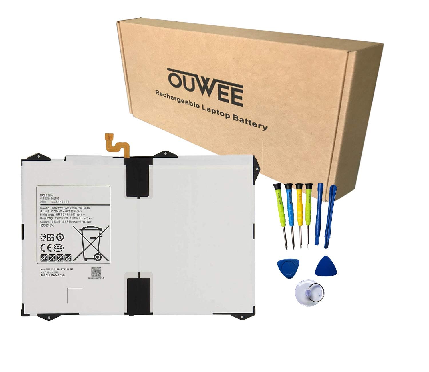 Ouwee Eb Bt825Abe Tablet Battery Compatible With Samsung Galaxy Tab S3 9.7Inch Sm T820 Sm T825820 Sm T825 Sm T825C Sm T825N0 Sm 