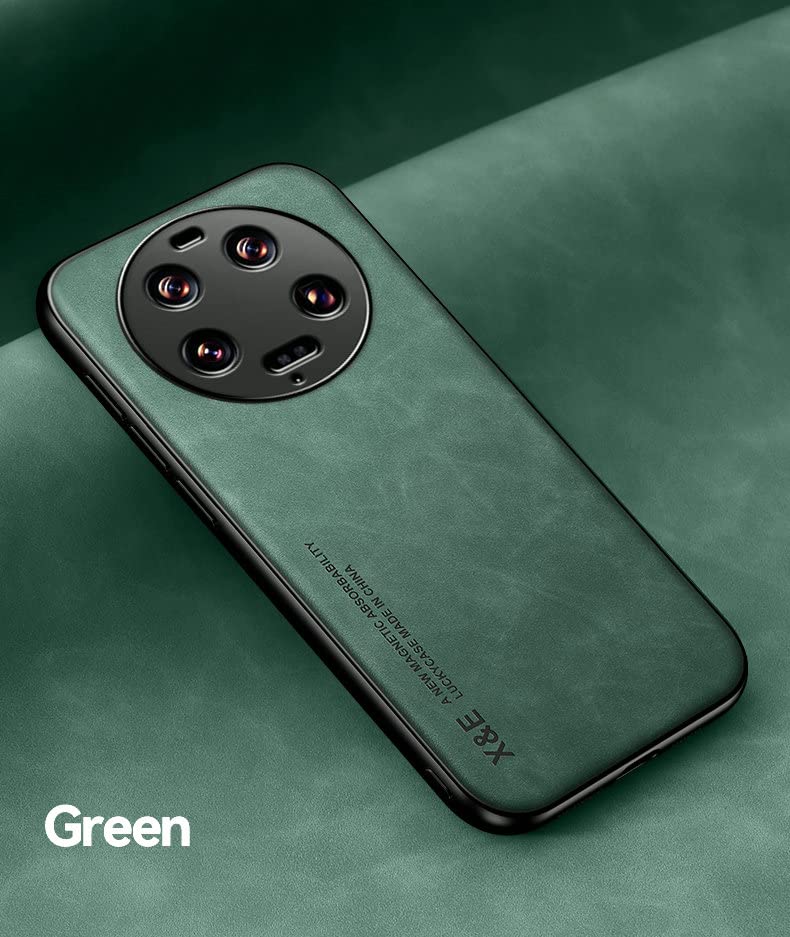 Kepuch Silklike Case For Xiaomi 13 Ultra   Cover Bumper Built In Metal Plate For Xiaomi 13 Ultra   Green