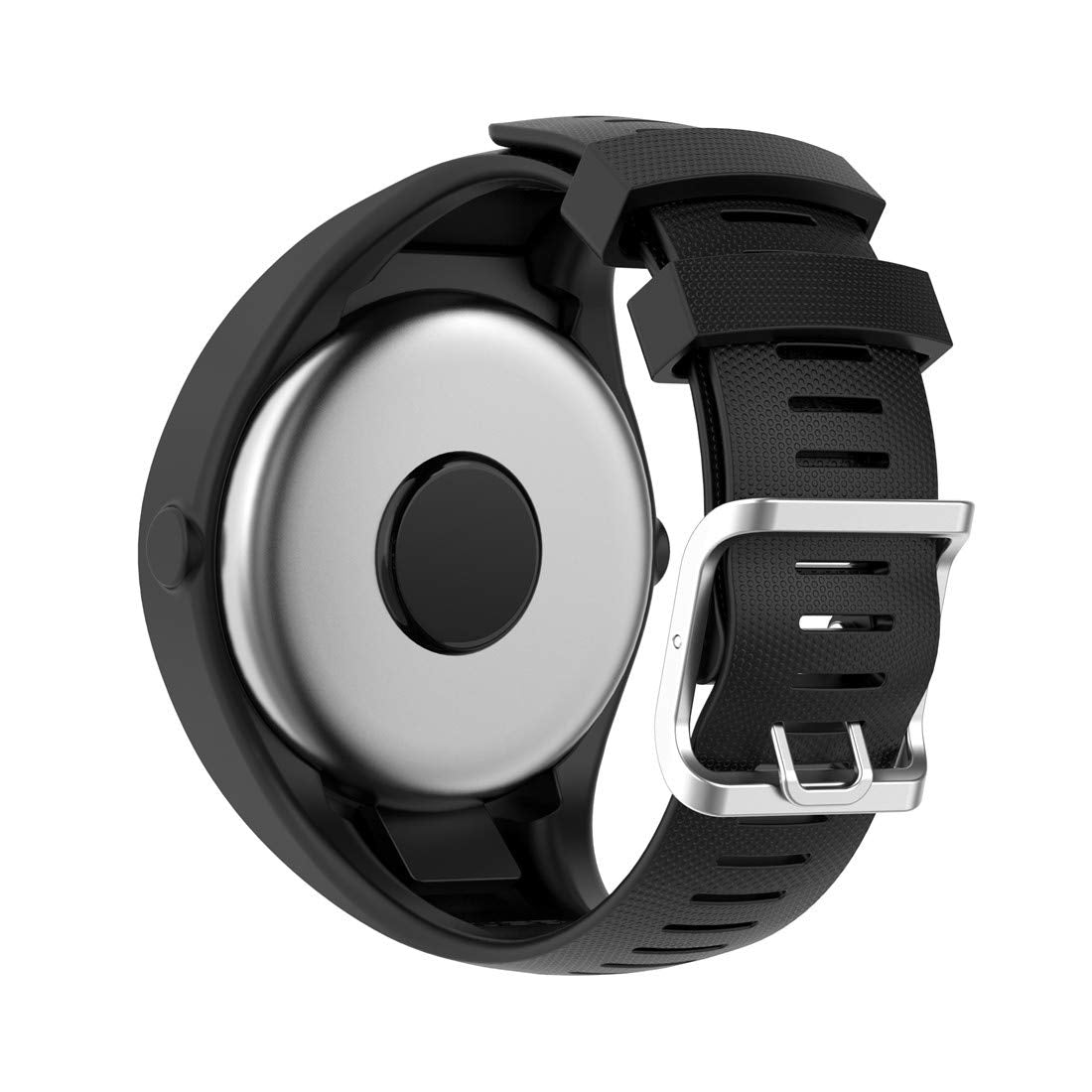 Huabao Watch Strap Compatible With Polar M200,Adjustable Silicone Sports Strap Replacement Band For Polar M200 Smart Watch (Blac