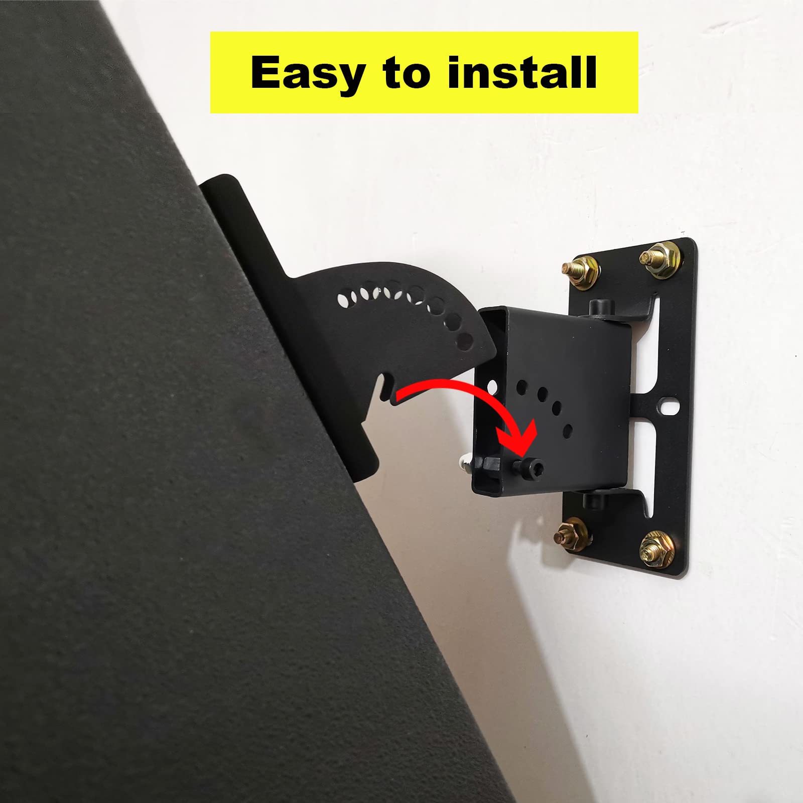 Howonder My 26 Speaker Wall Mounts, Wall Speaker Mount Bracket Compatible With Bookshelf Speaker,Pa Speakers,Column Speakers (2