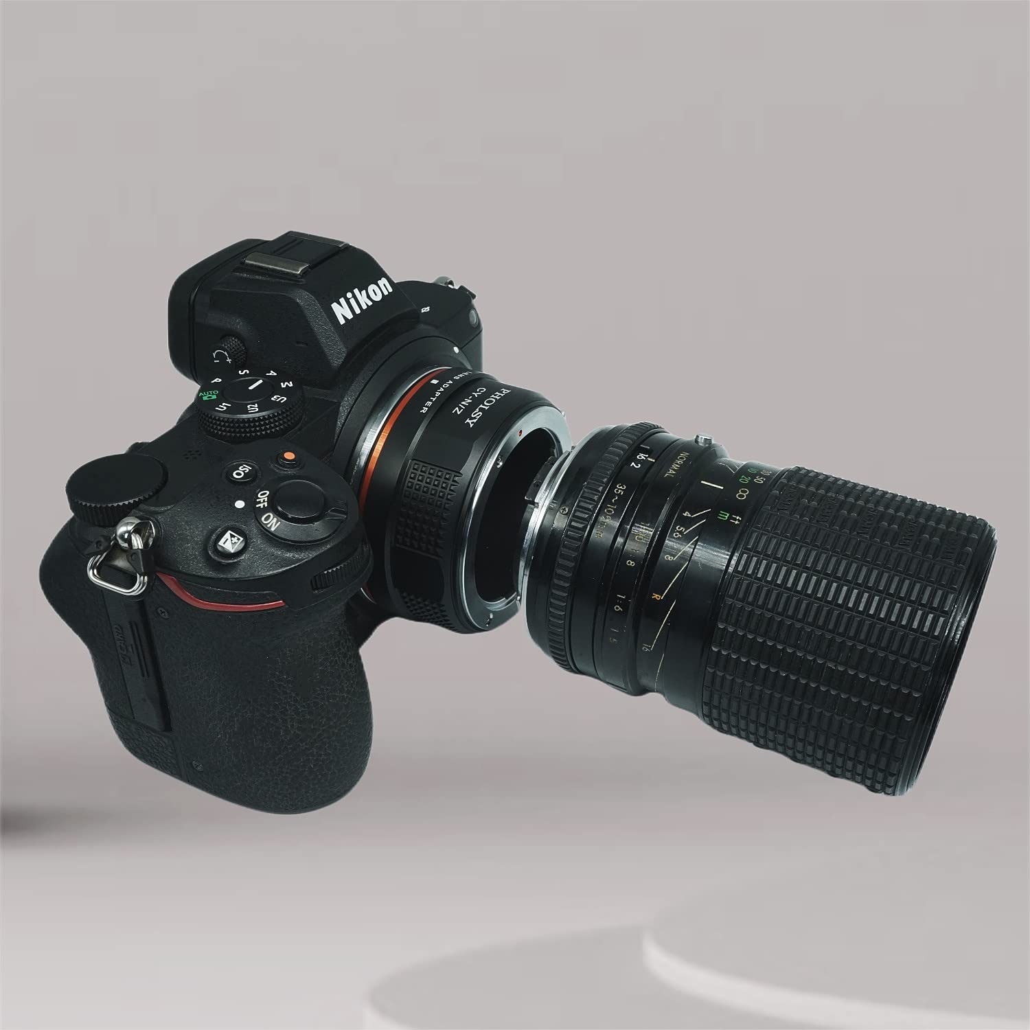 Pholsy Lens Mount Adapter Manual Focus Compatible With Contax Yashica Mount Lens C/Y To Nikon Z Mount Camera Compatible With Nik