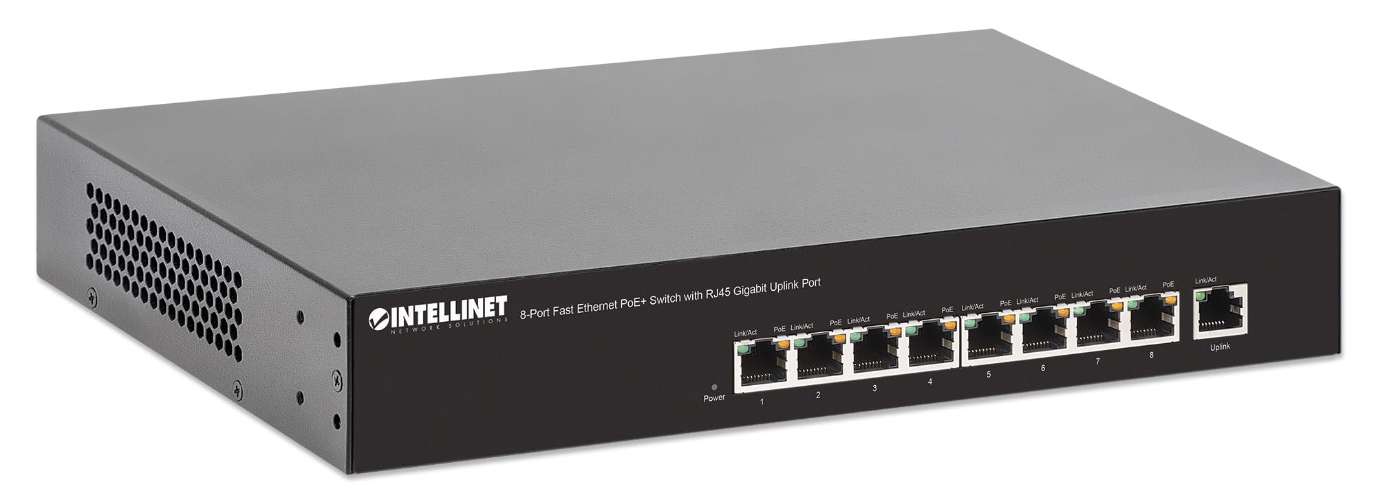 Intellinet 8 Port 10/100 Poe+ Switch, All Ports Are Poe+ (Itn560764)