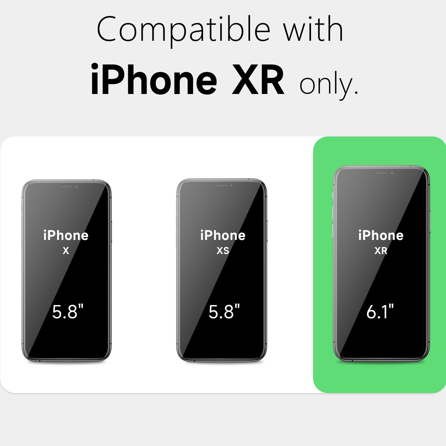 Loeoel For Iphone Xr Case Clear, Transparent Hybrid Xr Phone Case [Hard Plastic & Soft Silicone Bumper] Acrylic Non Yellowing Th