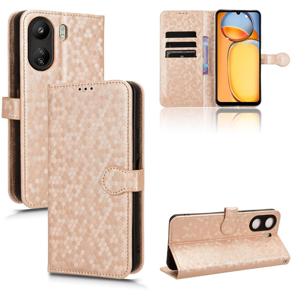 Kukoufey Leather Case Compatible With Xiaomi Poco C65 4G,Phone Case Pu Leather Phone Flip Cover Compatible With Xiaomi Redmi 13C